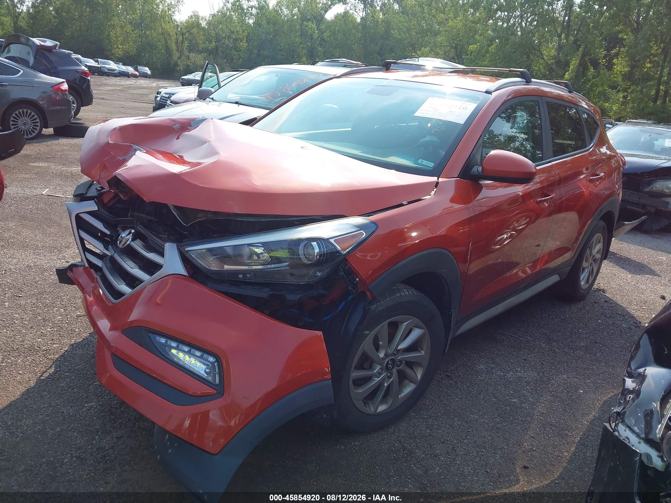 2017 Hyundai Tucson Se Orange vin: KM8J3CA44HU510978
