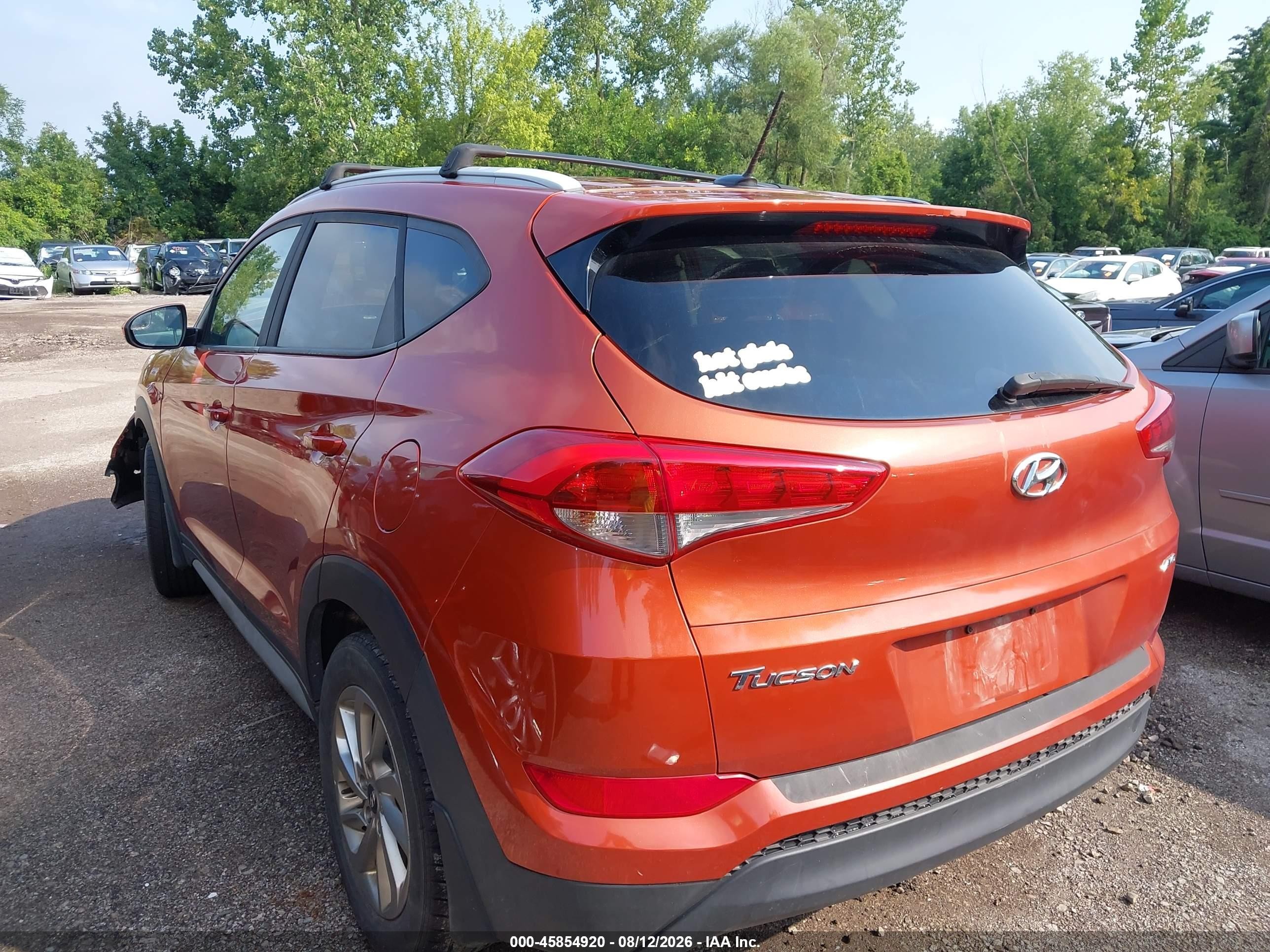 2017 Hyundai Tucson Se Orange vin: KM8J3CA44HU510978