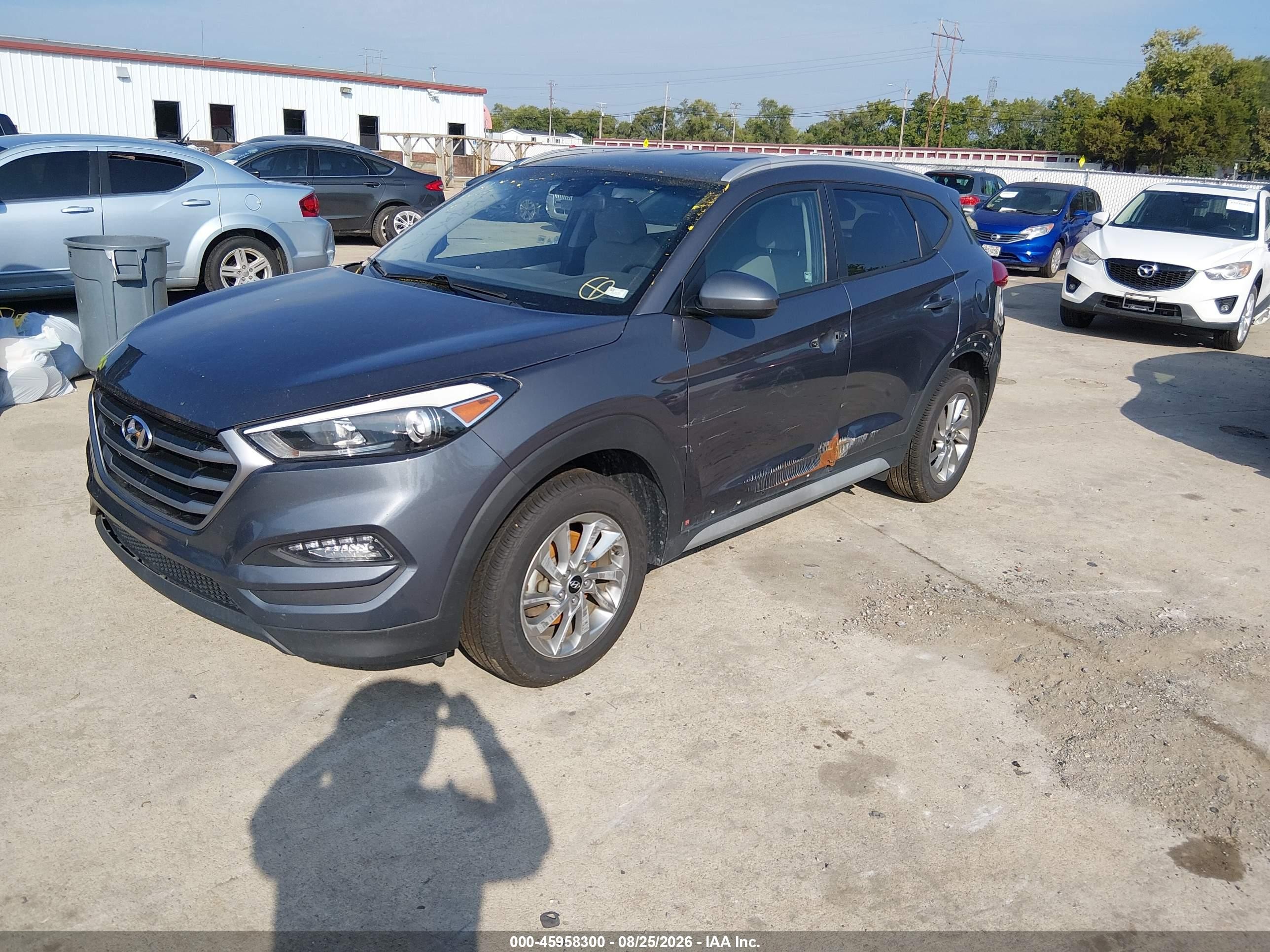 2018 Hyundai Tucson Sel Gray vin: KM8J3CA44JU753213