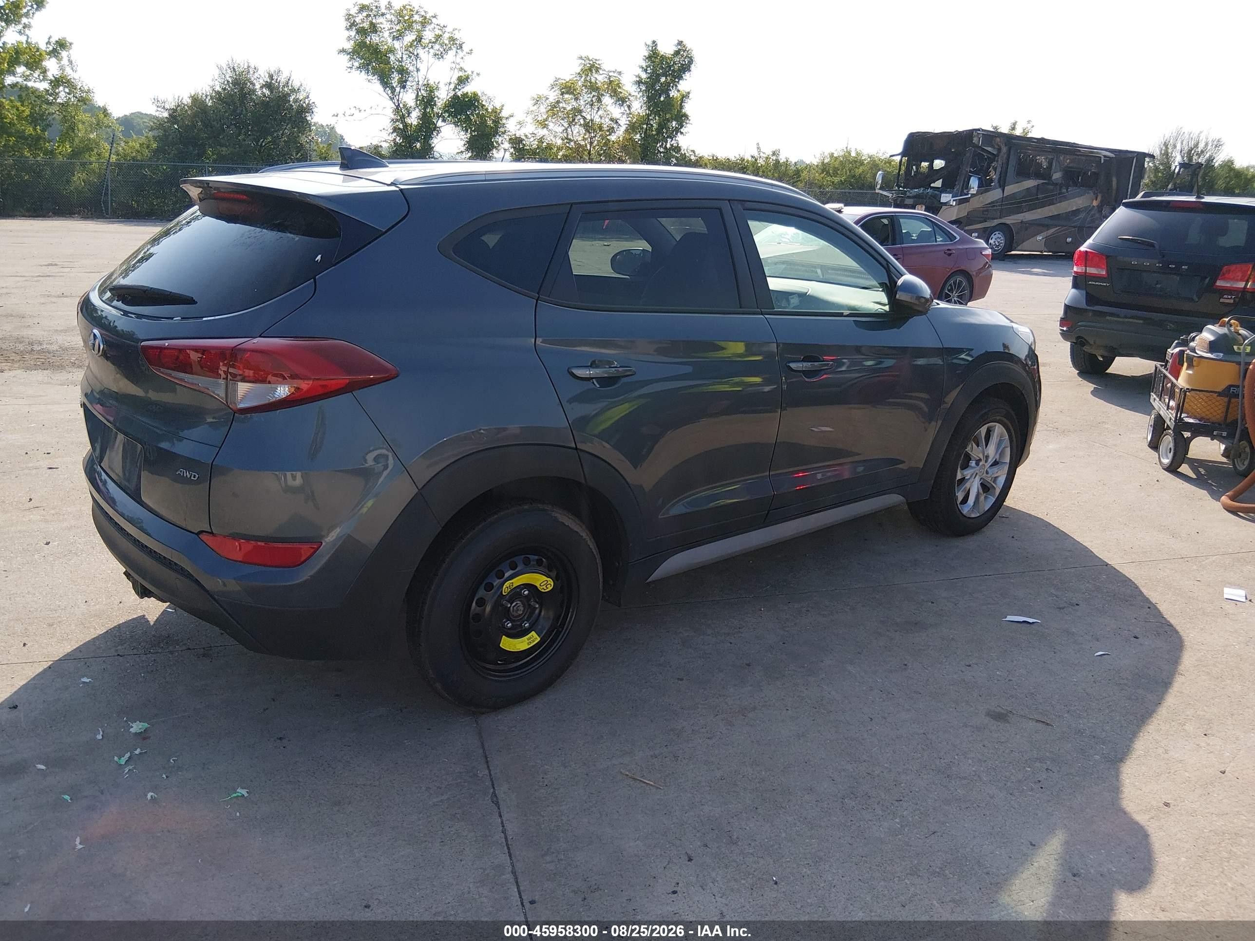 2018 Hyundai Tucson Sel Gray vin: KM8J3CA44JU753213