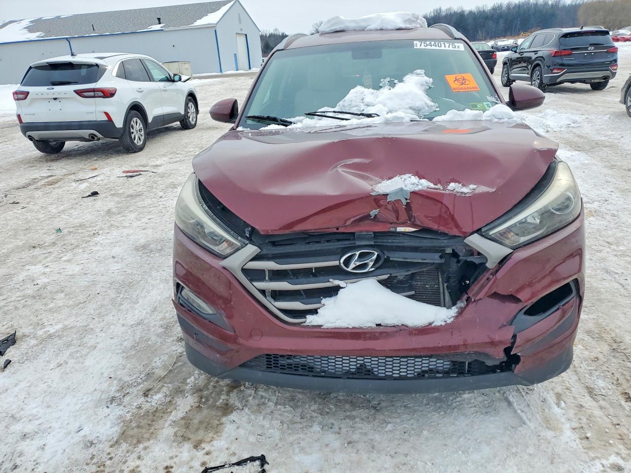 2016 Hyundai Tucson Limited Темно-бордовый vin: KM8J3CA46GU139501