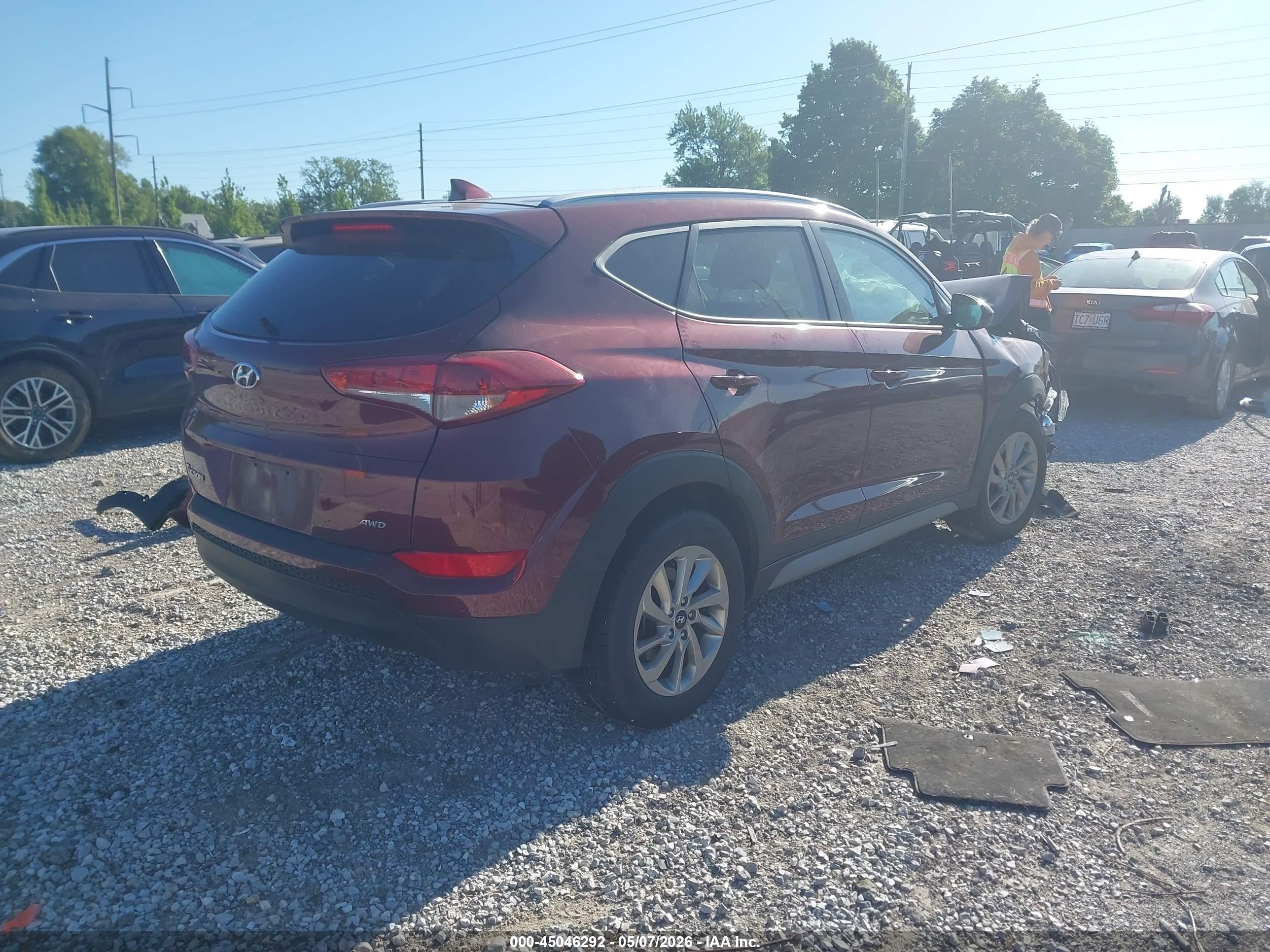 2018 Hyundai Tucson Sel Red vin: KM8J3CA46JU607265