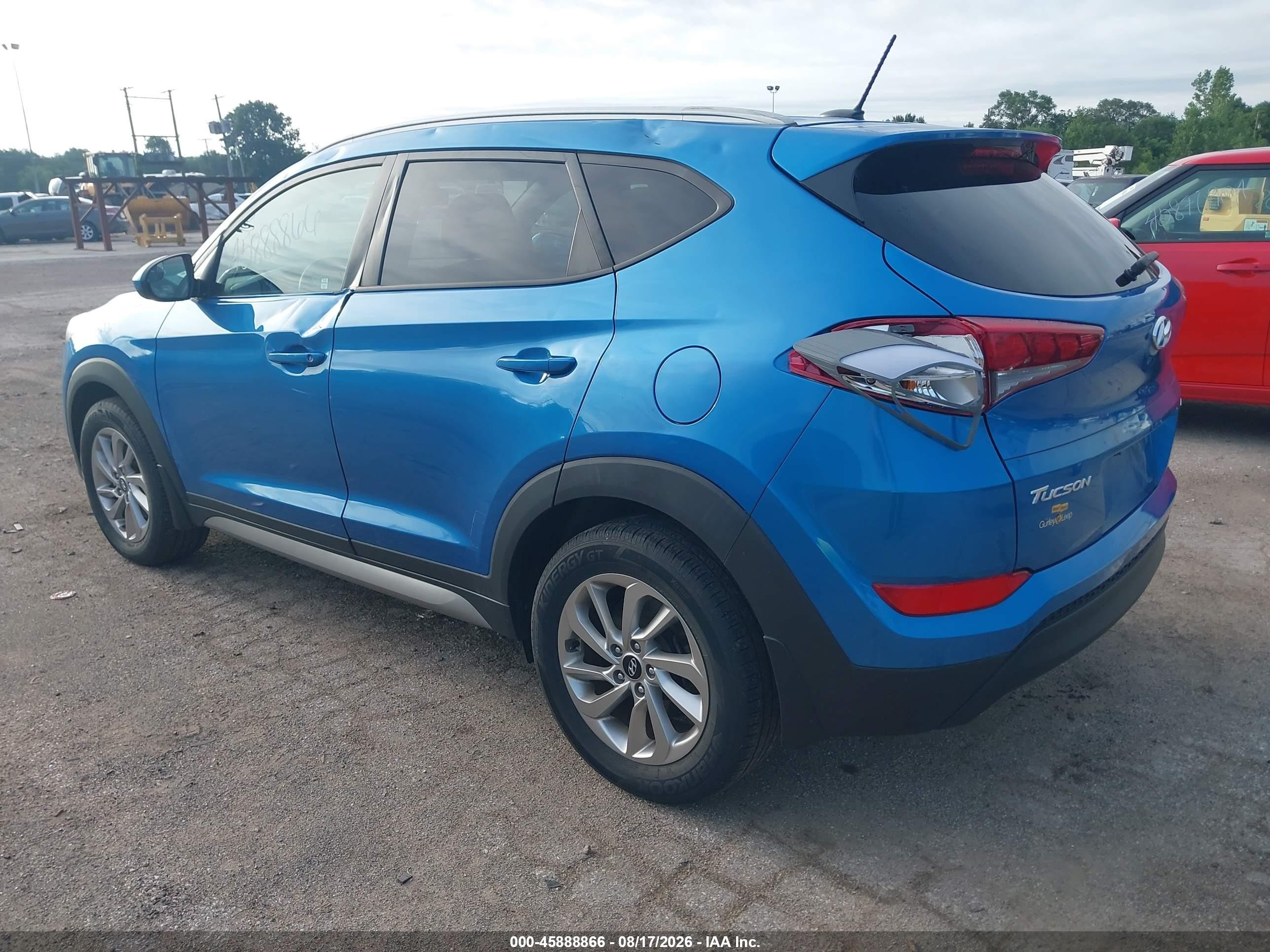 2017 Hyundai Tucson Se Blue vin: KM8J3CA47HU350353