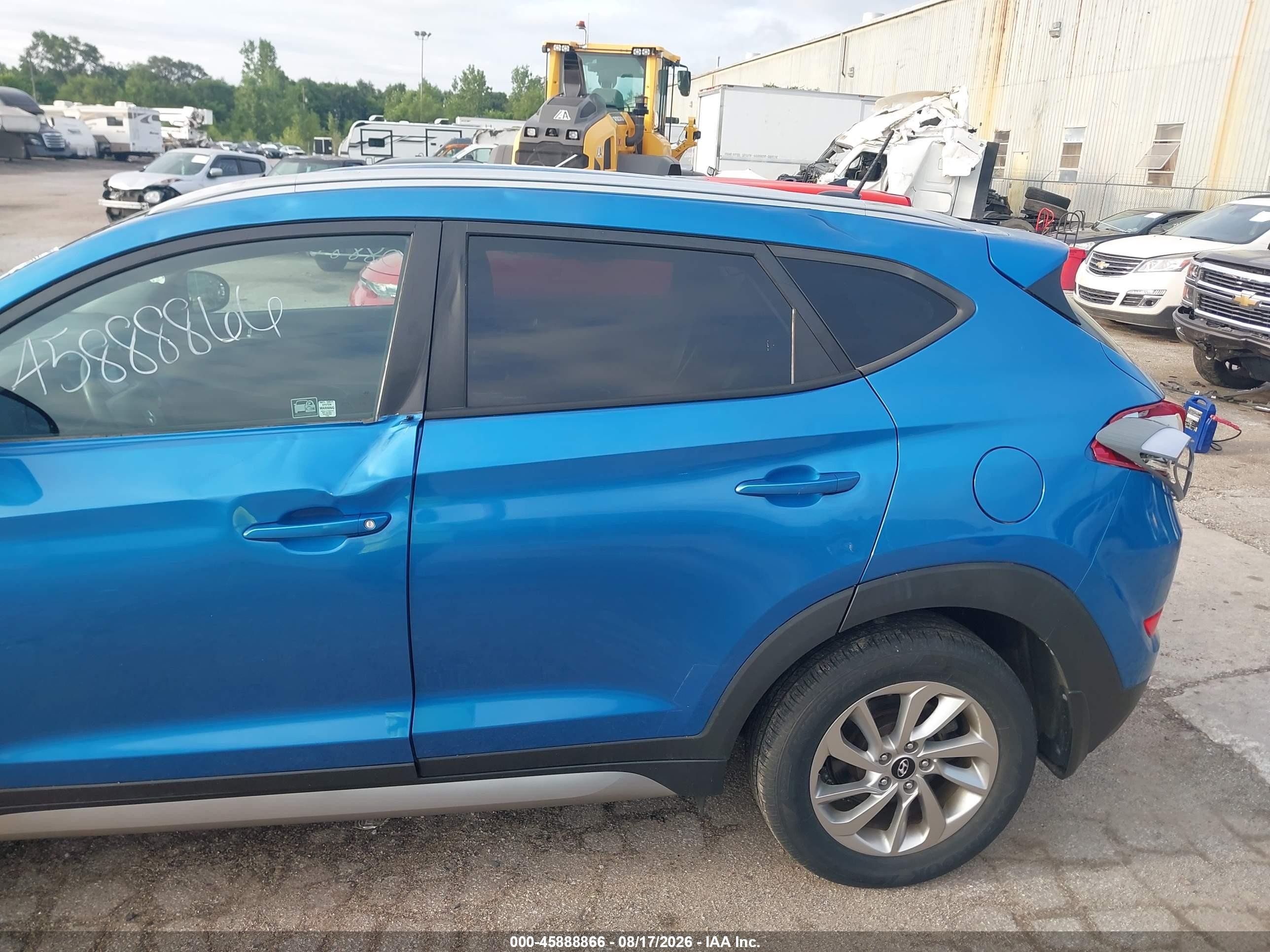 2017 Hyundai Tucson Se Blue vin: KM8J3CA47HU350353