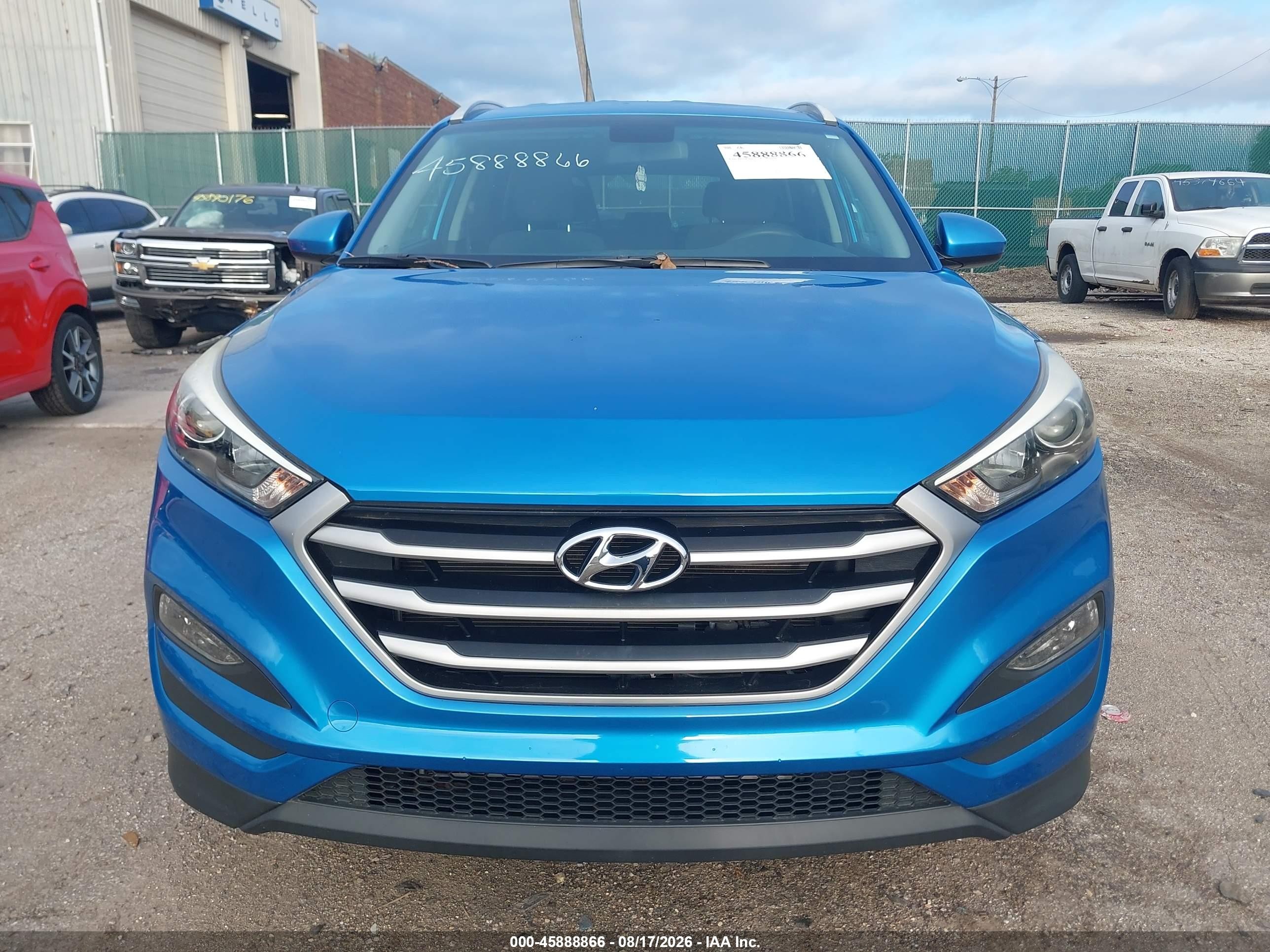 2017 Hyundai Tucson Se Blue vin: KM8J3CA47HU350353
