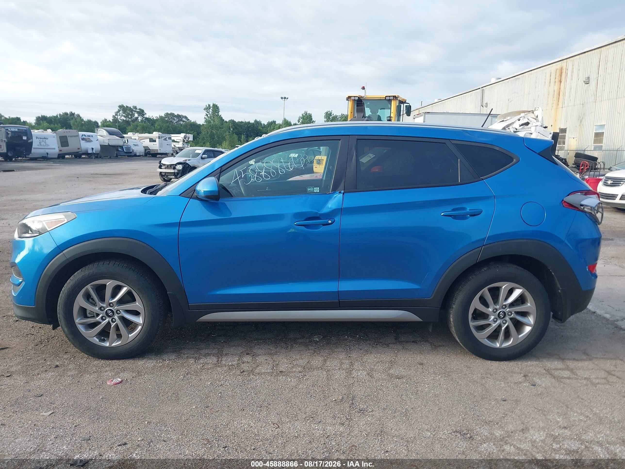 2017 Hyundai Tucson Se Blue vin: KM8J3CA47HU350353
