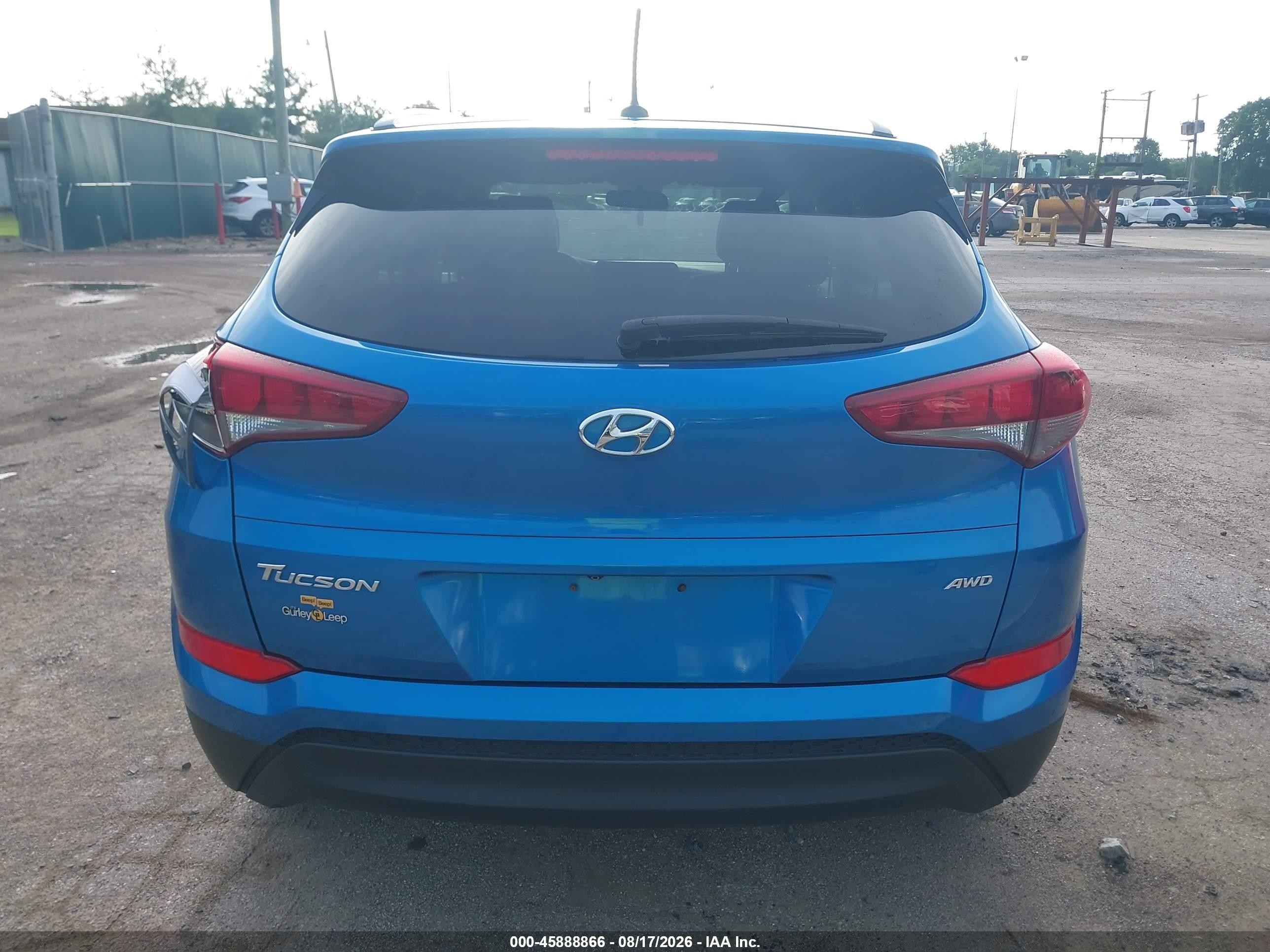 2017 Hyundai Tucson Se Blue vin: KM8J3CA47HU350353