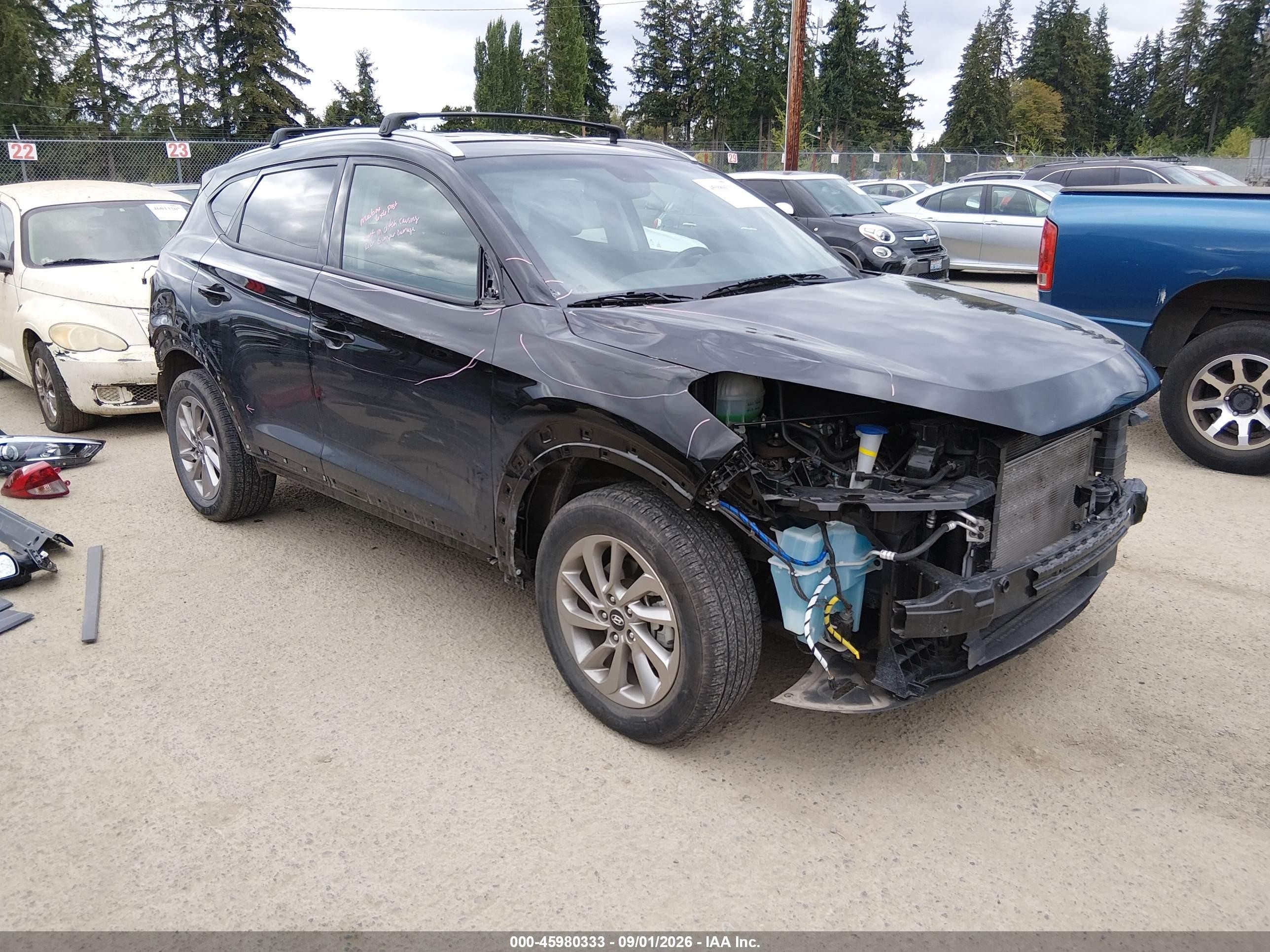 2017 Hyundai Tucson Se Plus Black vin: KM8J3CA47HU430994