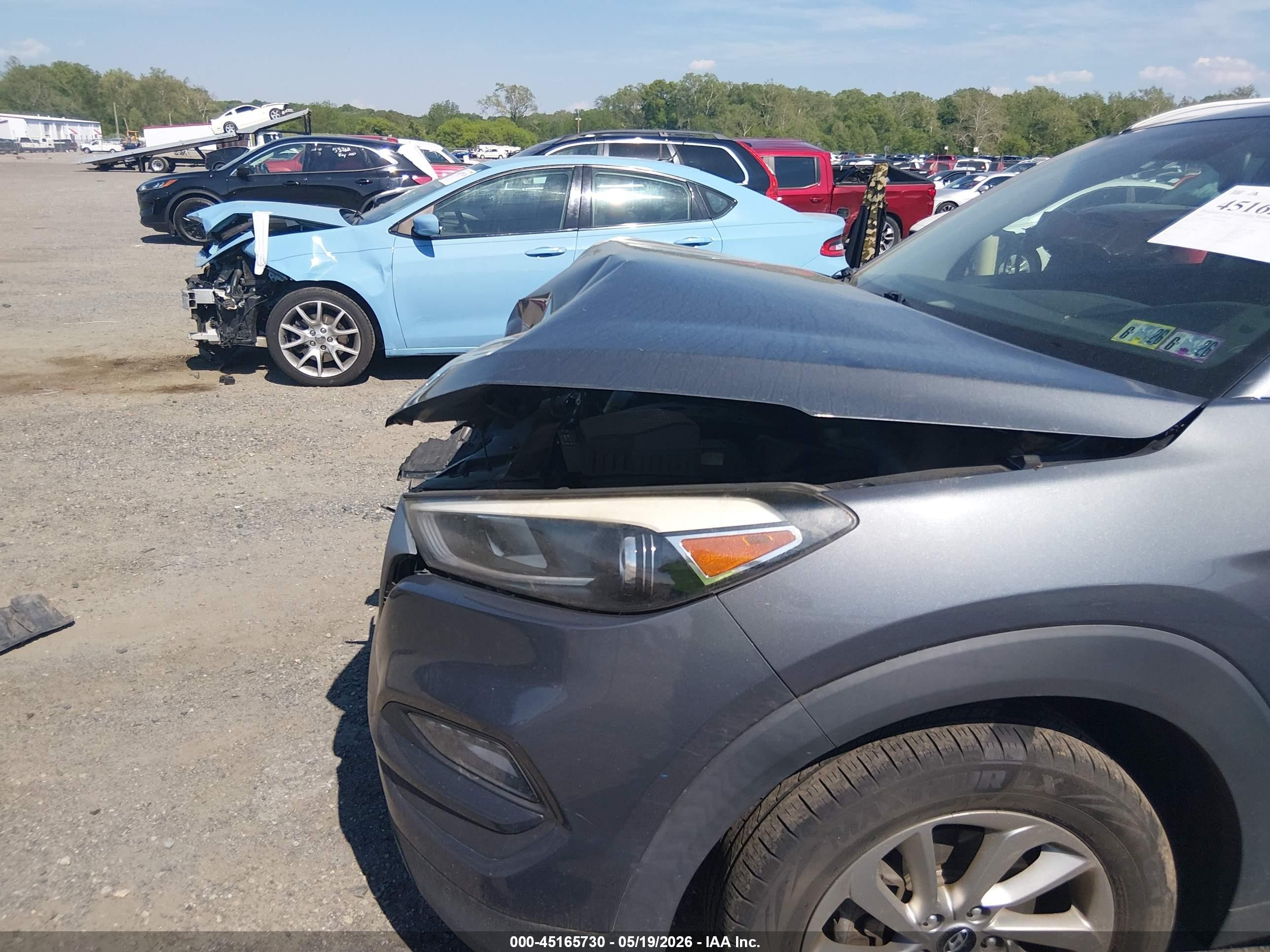 2017 Hyundai Tucson Se Plus Gray vin: KM8J3CA47HU452980
