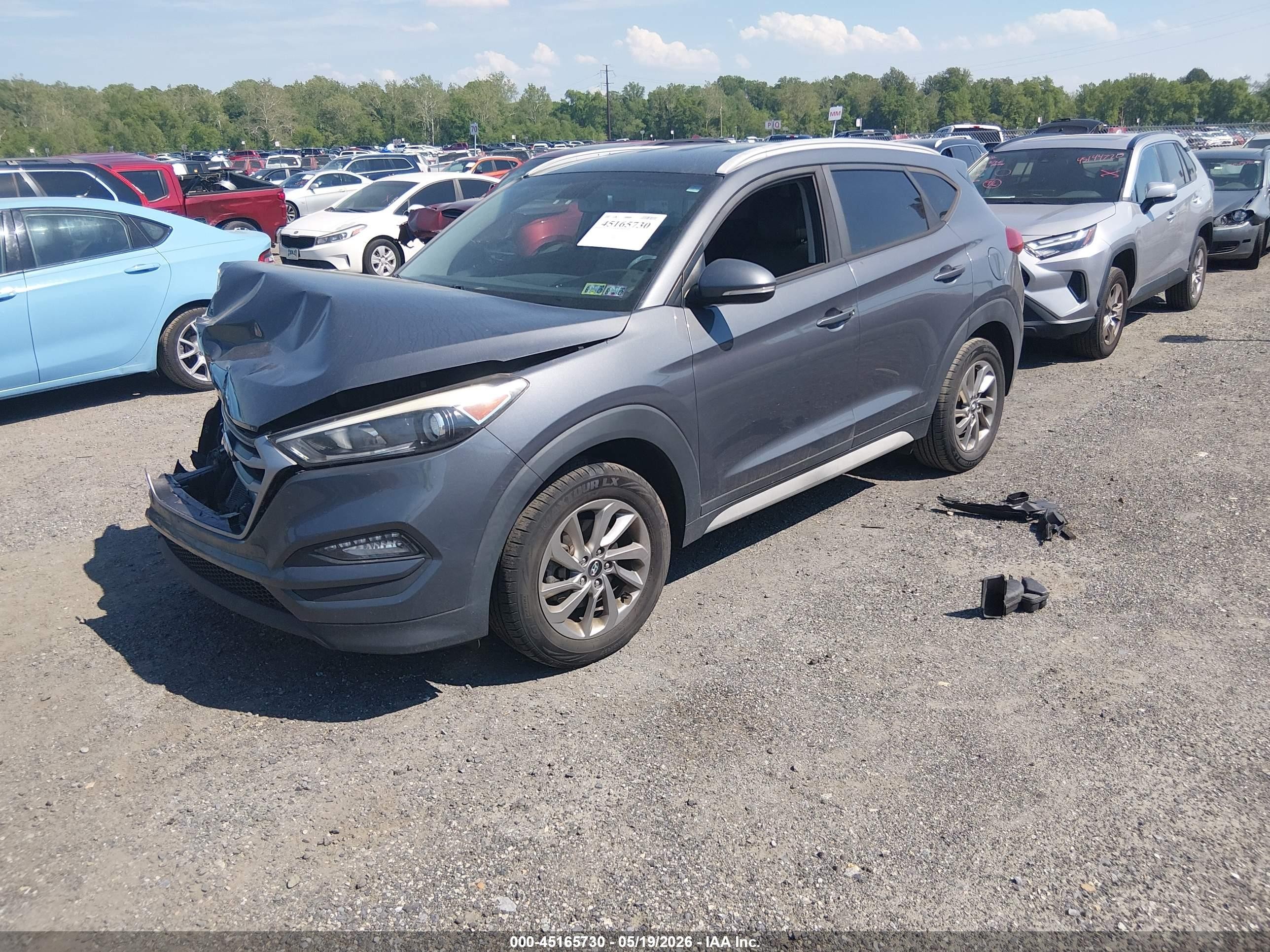 2017 Hyundai Tucson Se Plus Gray vin: KM8J3CA47HU452980