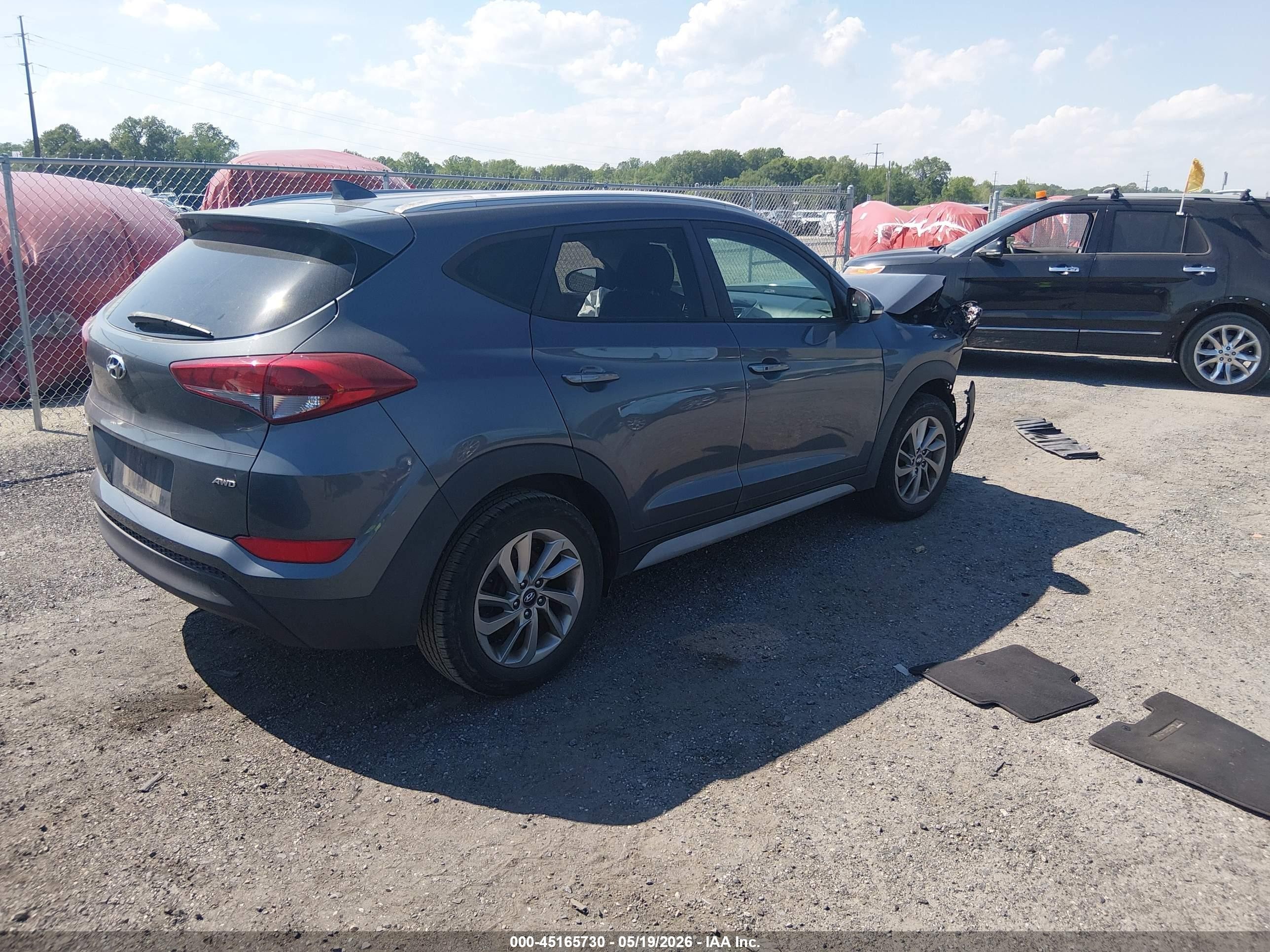 2017 Hyundai Tucson Se Plus Gray vin: KM8J3CA47HU452980