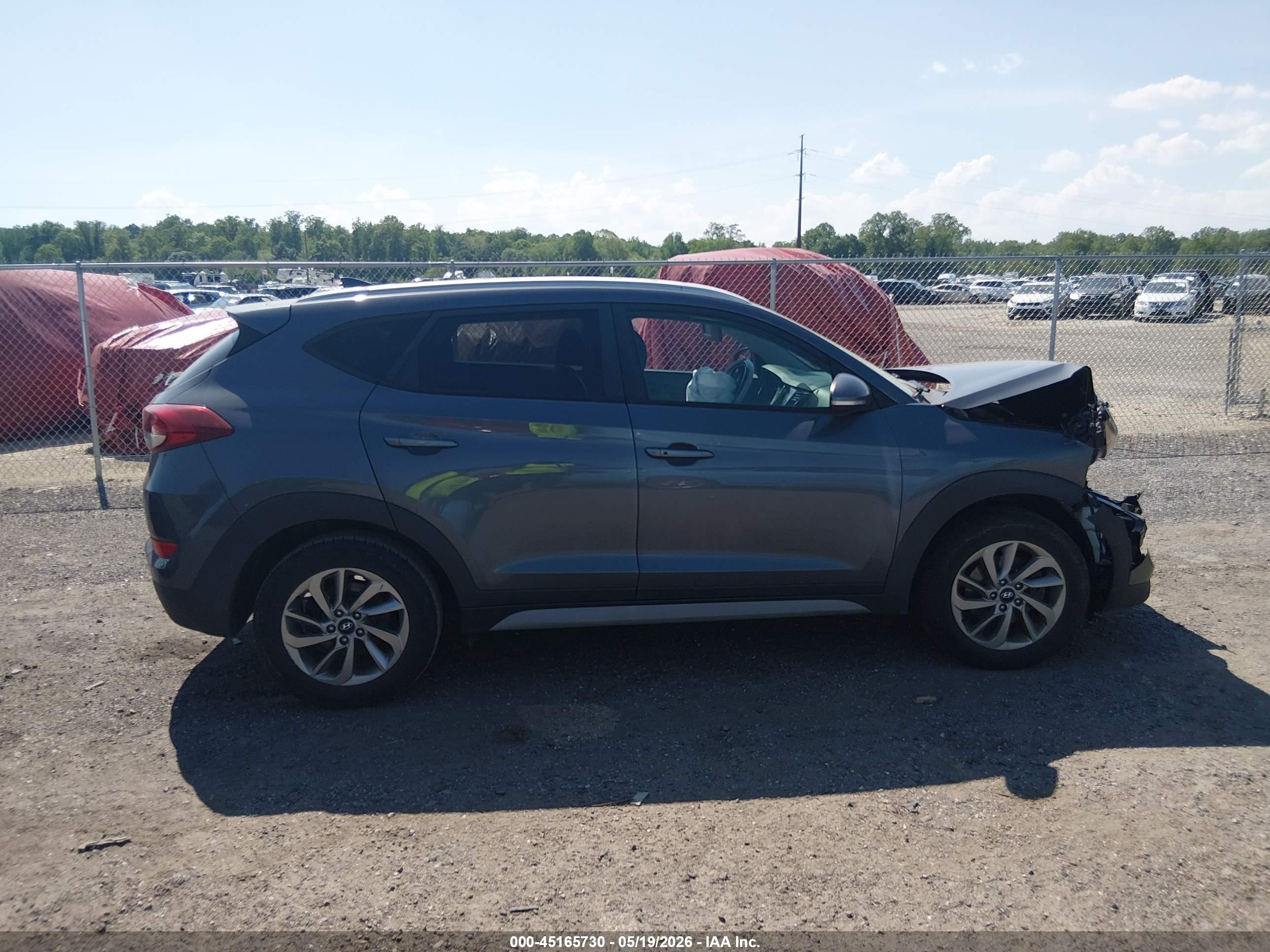 2017 Hyundai Tucson Se Plus Gray vin: KM8J3CA47HU452980