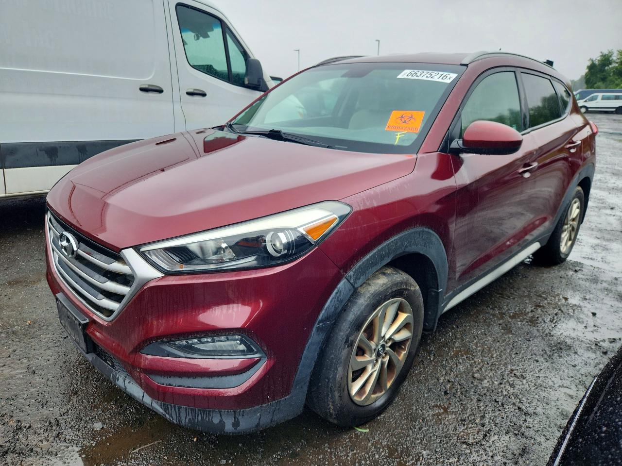 2017 Hyundai Tucson Se Maroon vin: KM8J3CA47HU468161