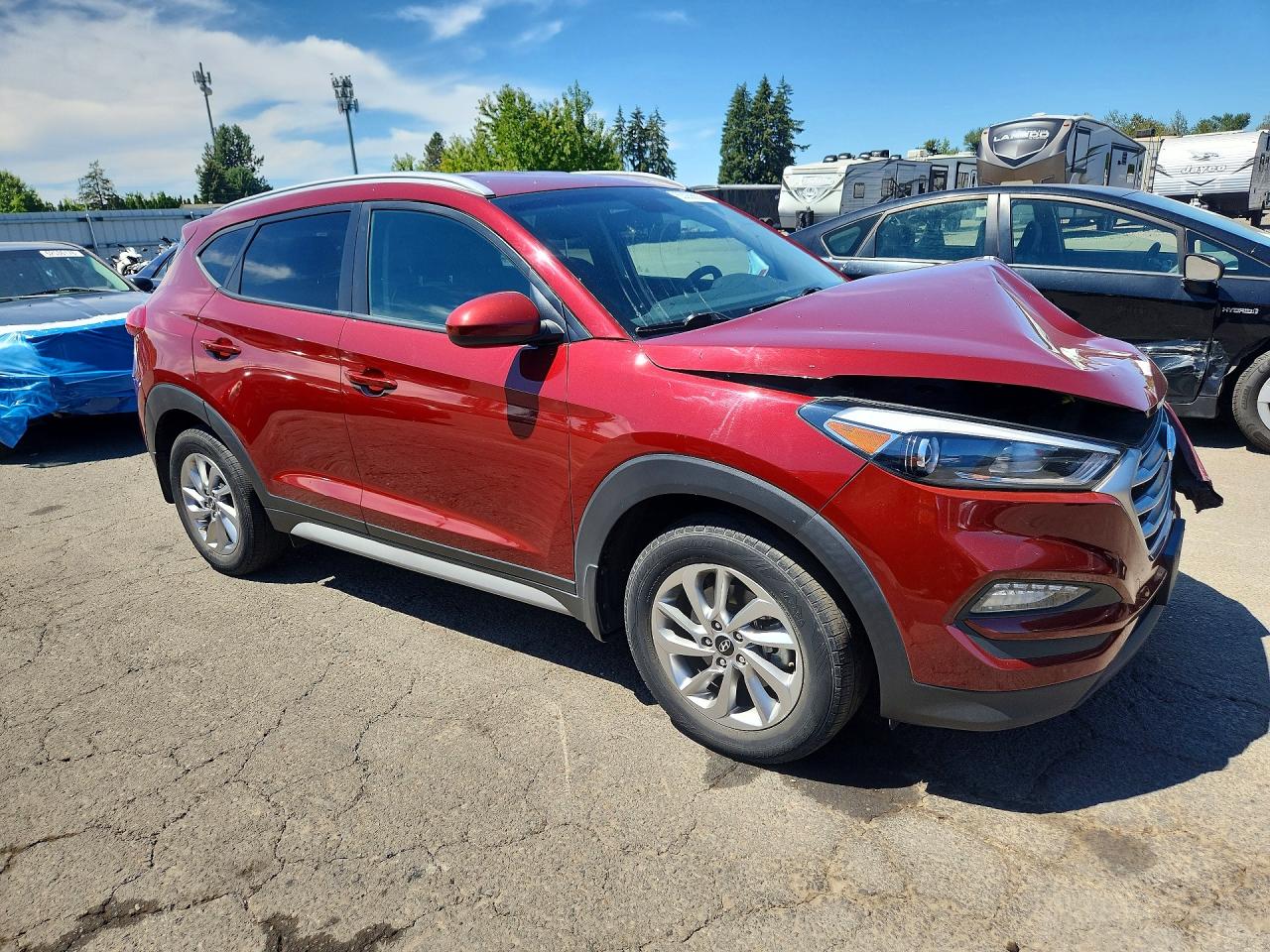 2018 Hyundai Tucson Sel Maroon vin: KM8J3CA47JU784066
