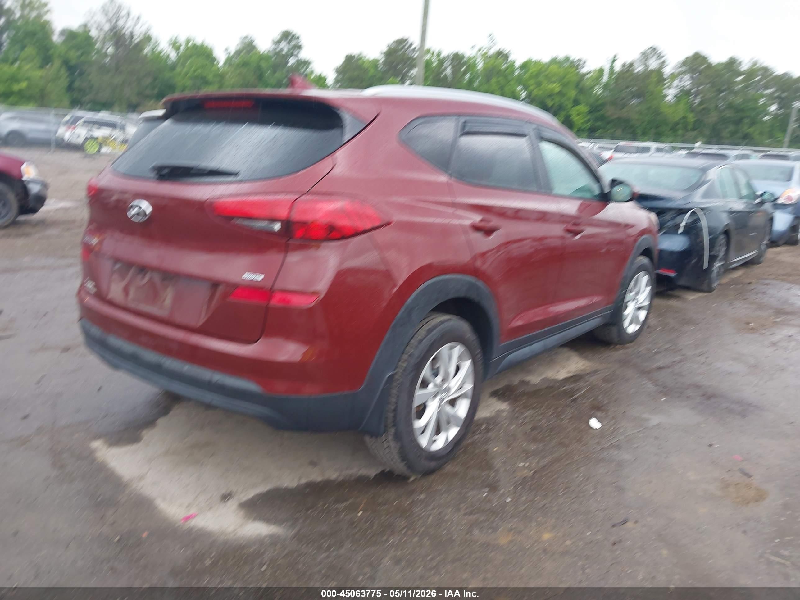 2020 Hyundai Tucson Value Красный vin: KM8J3CA49LU100251