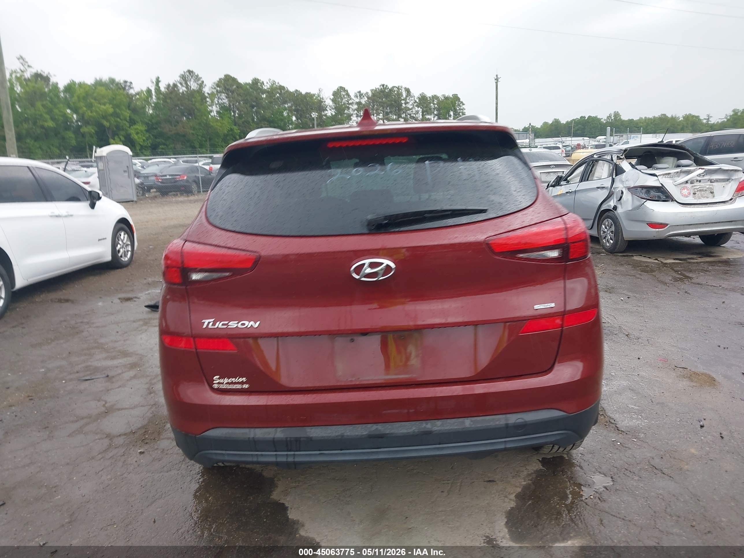 2020 Hyundai Tucson Value Красный vin: KM8J3CA49LU100251