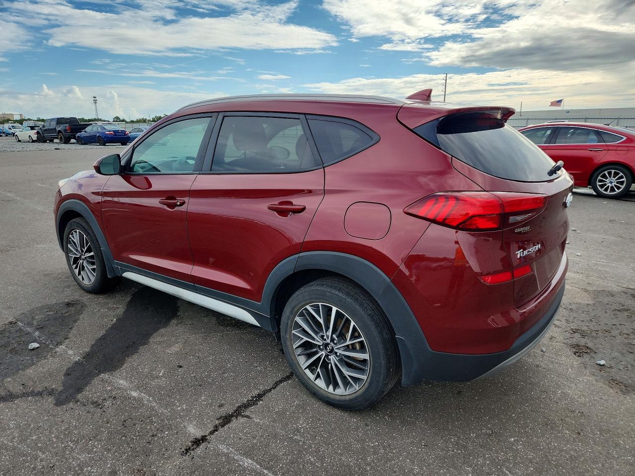 2019 Hyundai Tucson Sel Maroon vin: KM8J3CALXKU845404