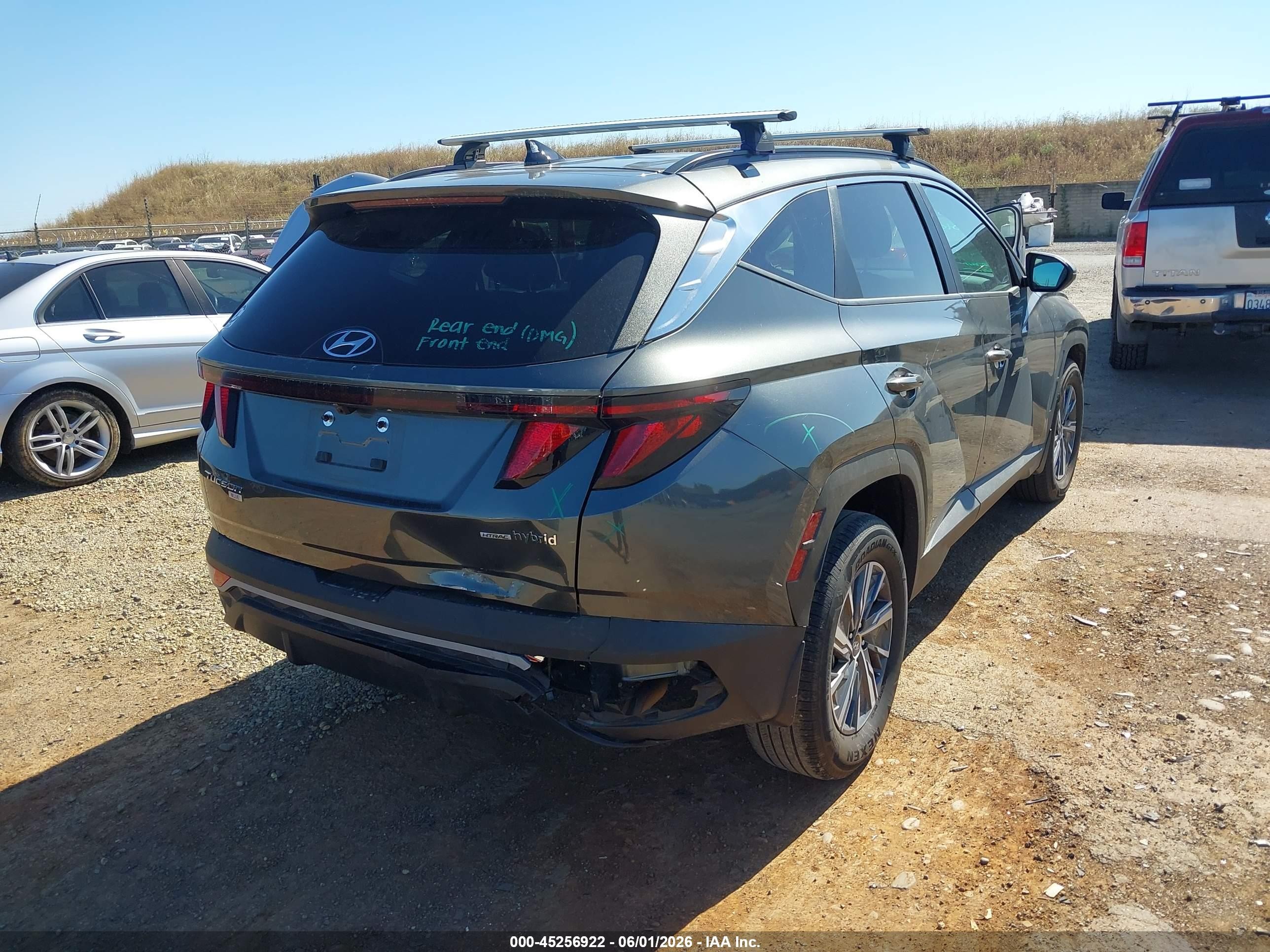 2024 Hyundai Tucson Hybrid Blue Серый vin: KM8JBCD10RU214541