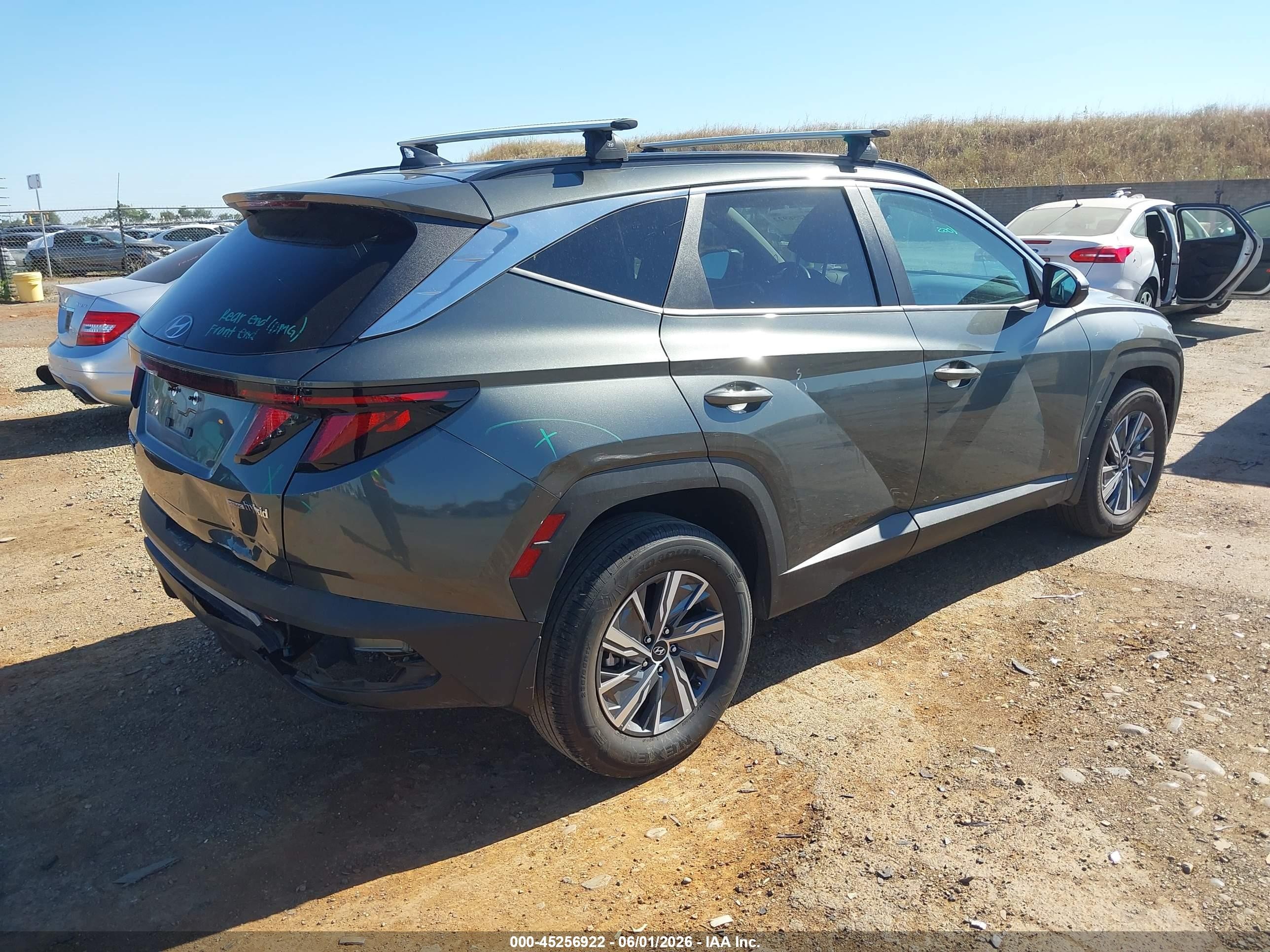 2024 Hyundai Tucson Hybrid Blue Серый vin: KM8JBCD10RU214541