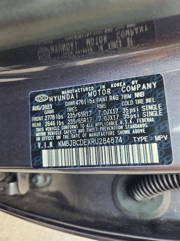 2024 Hyundai Tucson Sel Gray vin: KM8JBCDEXRU284874