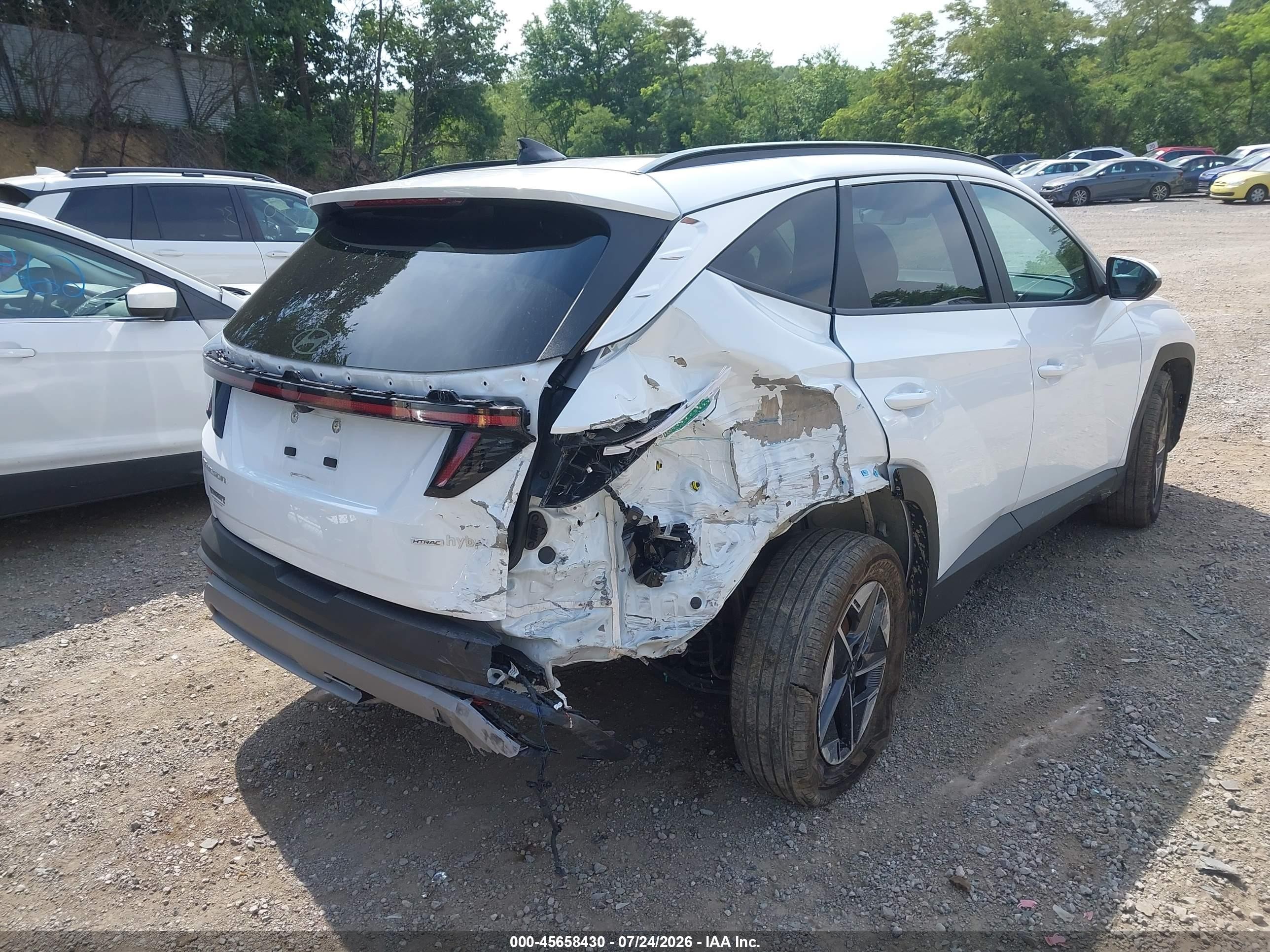 2025 Hyundai Tucson Hybrid Sel Convenience White vin: KM8JCDD11SU390491