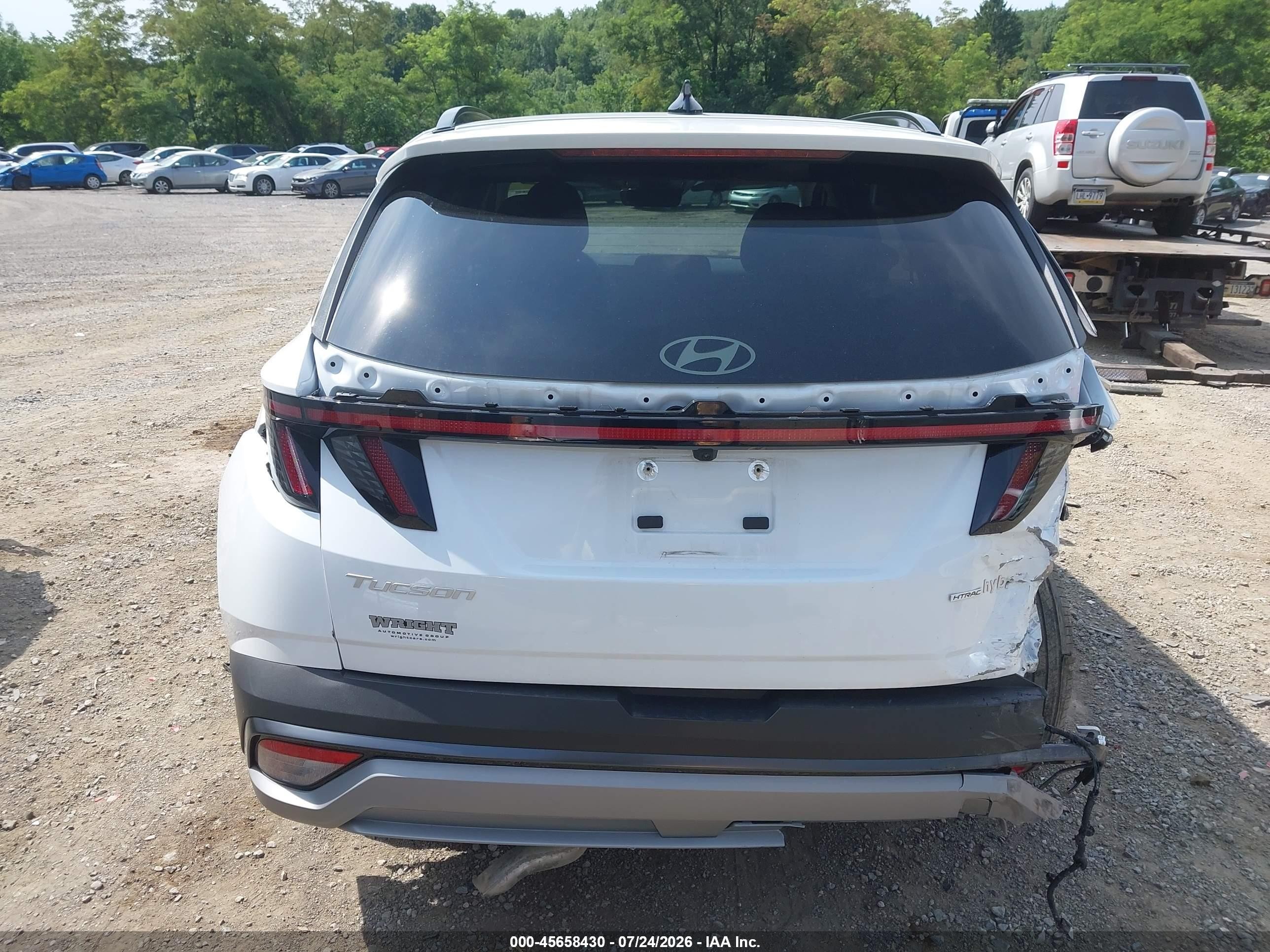 2025 Hyundai Tucson Hybrid Sel Convenience White vin: KM8JCDD11SU390491