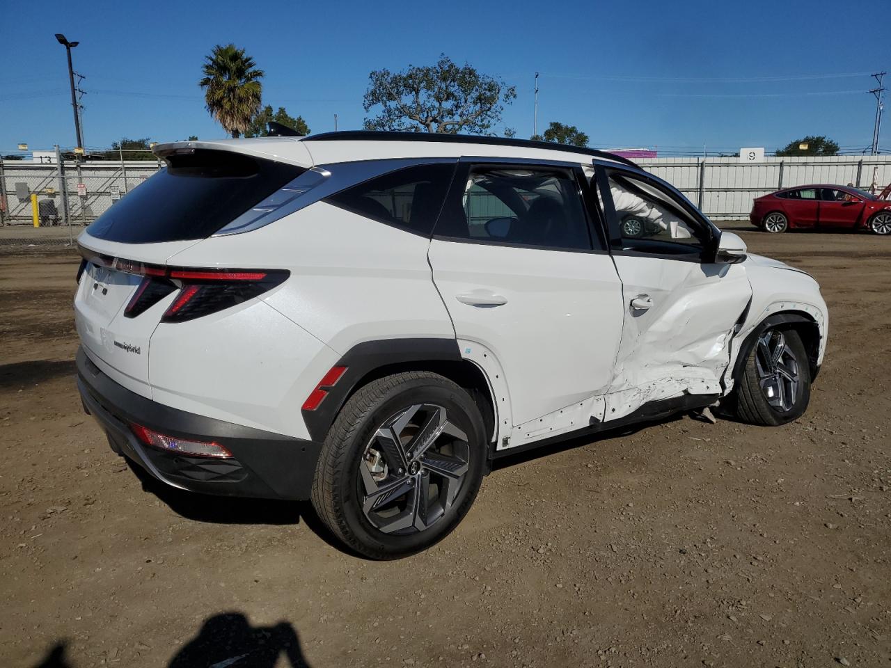 2022 Hyundai Tucson Limited White vin: KM8JECA16NU032073