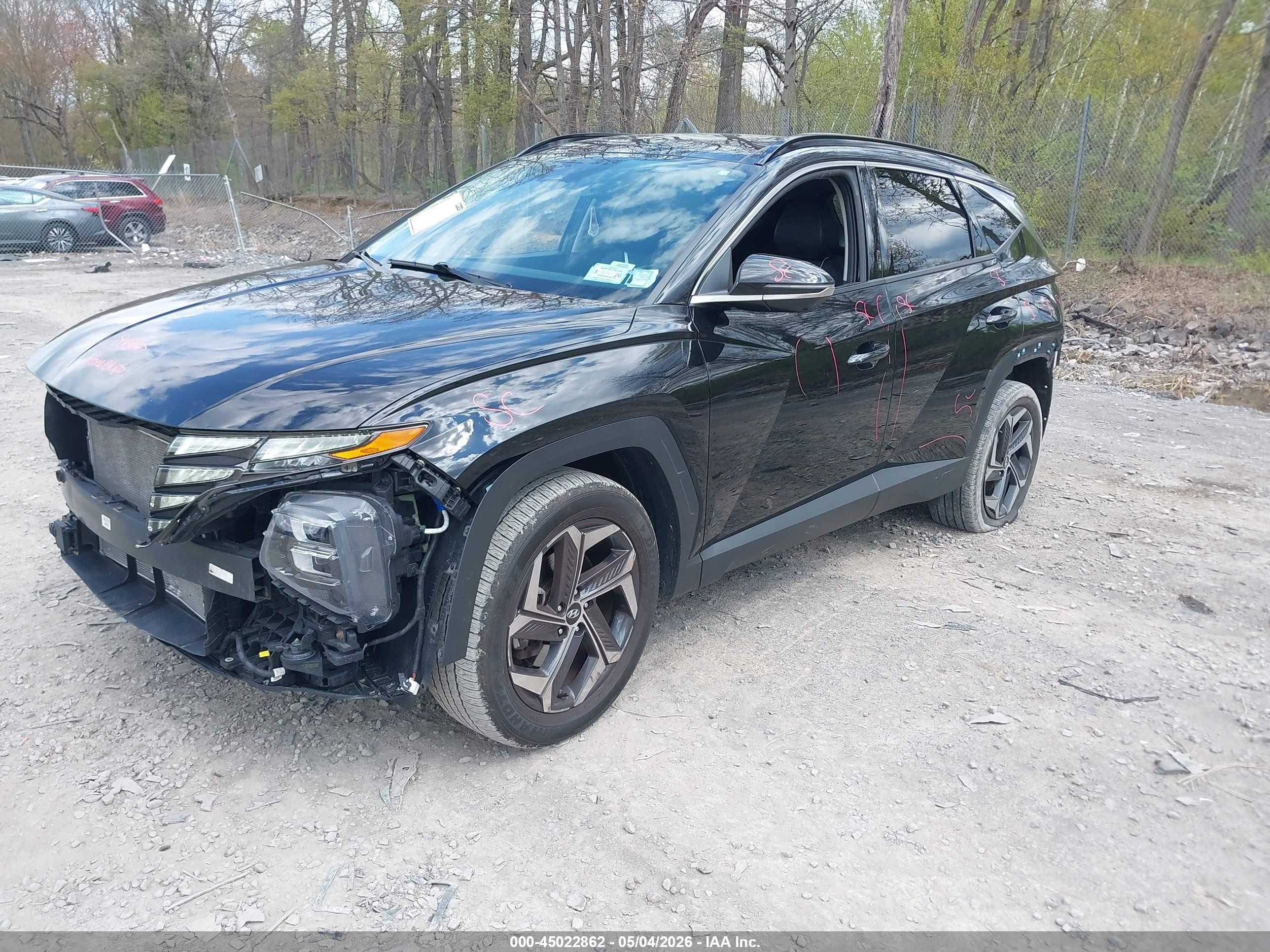2022 Hyundai Tucson Limited Черный vin: KM8JECAE3NU133610