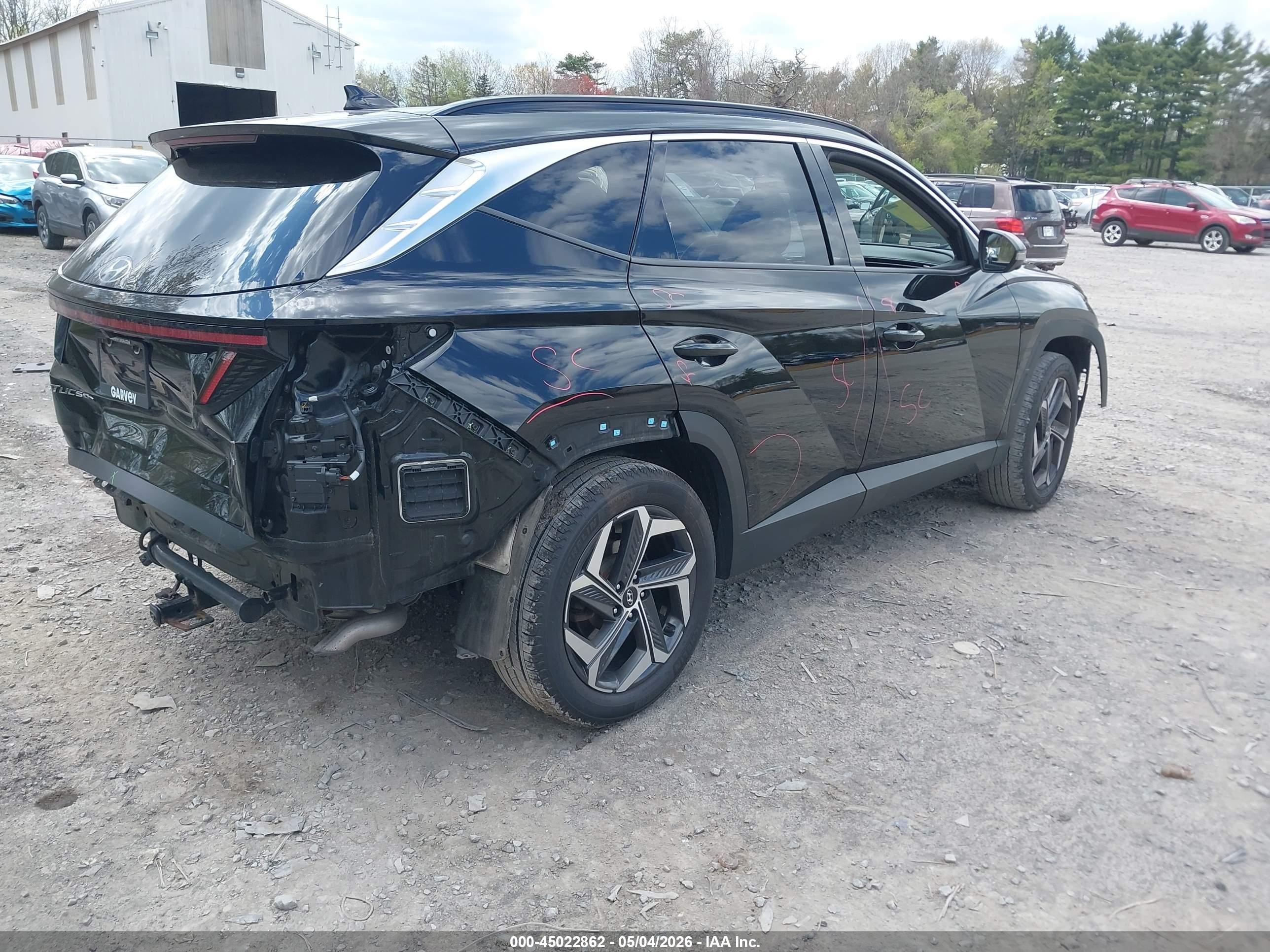 2022 Hyundai Tucson Limited Черный vin: KM8JECAE3NU133610