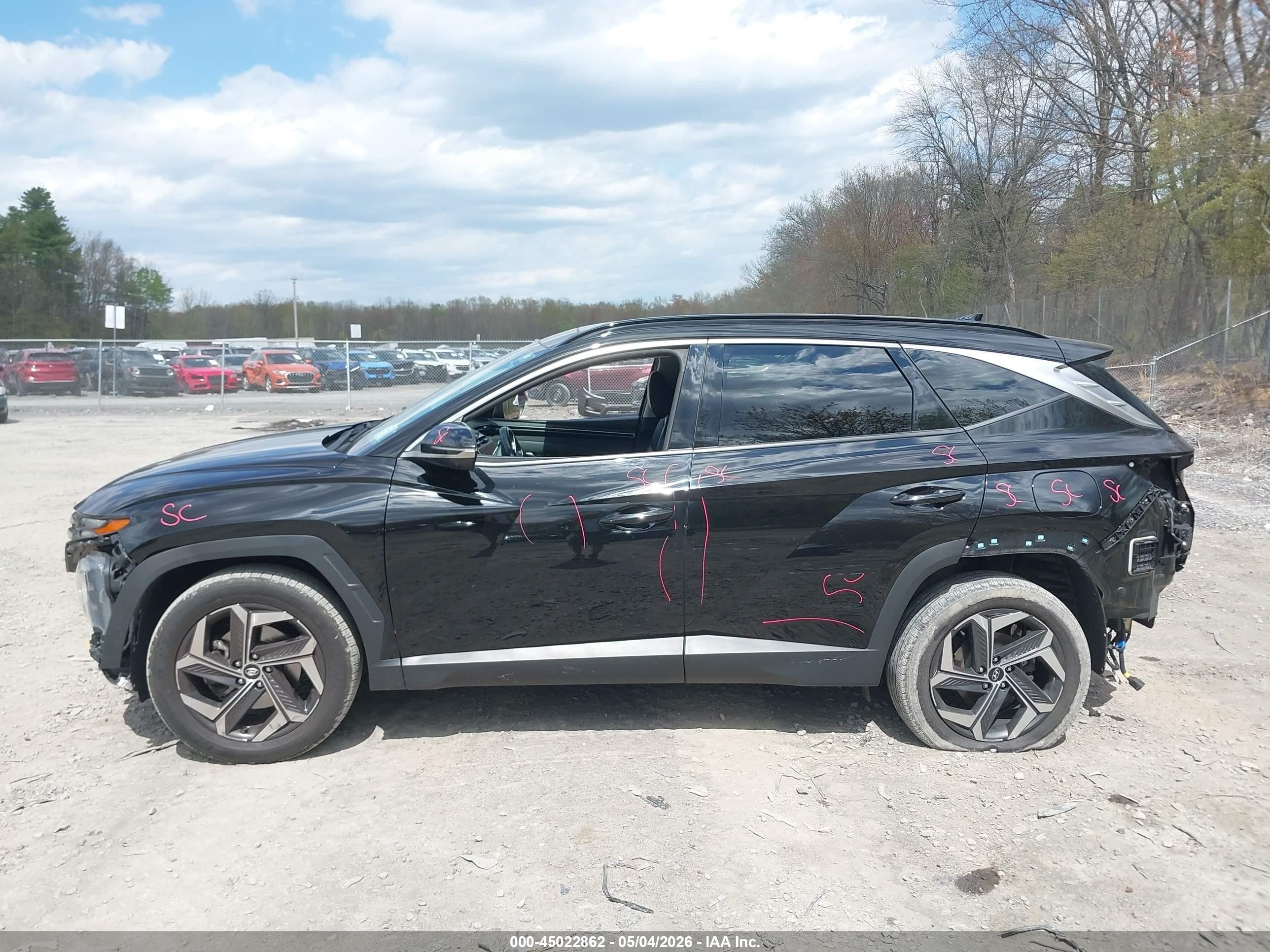 2022 Hyundai Tucson Limited Черный vin: KM8JECAE3NU133610
