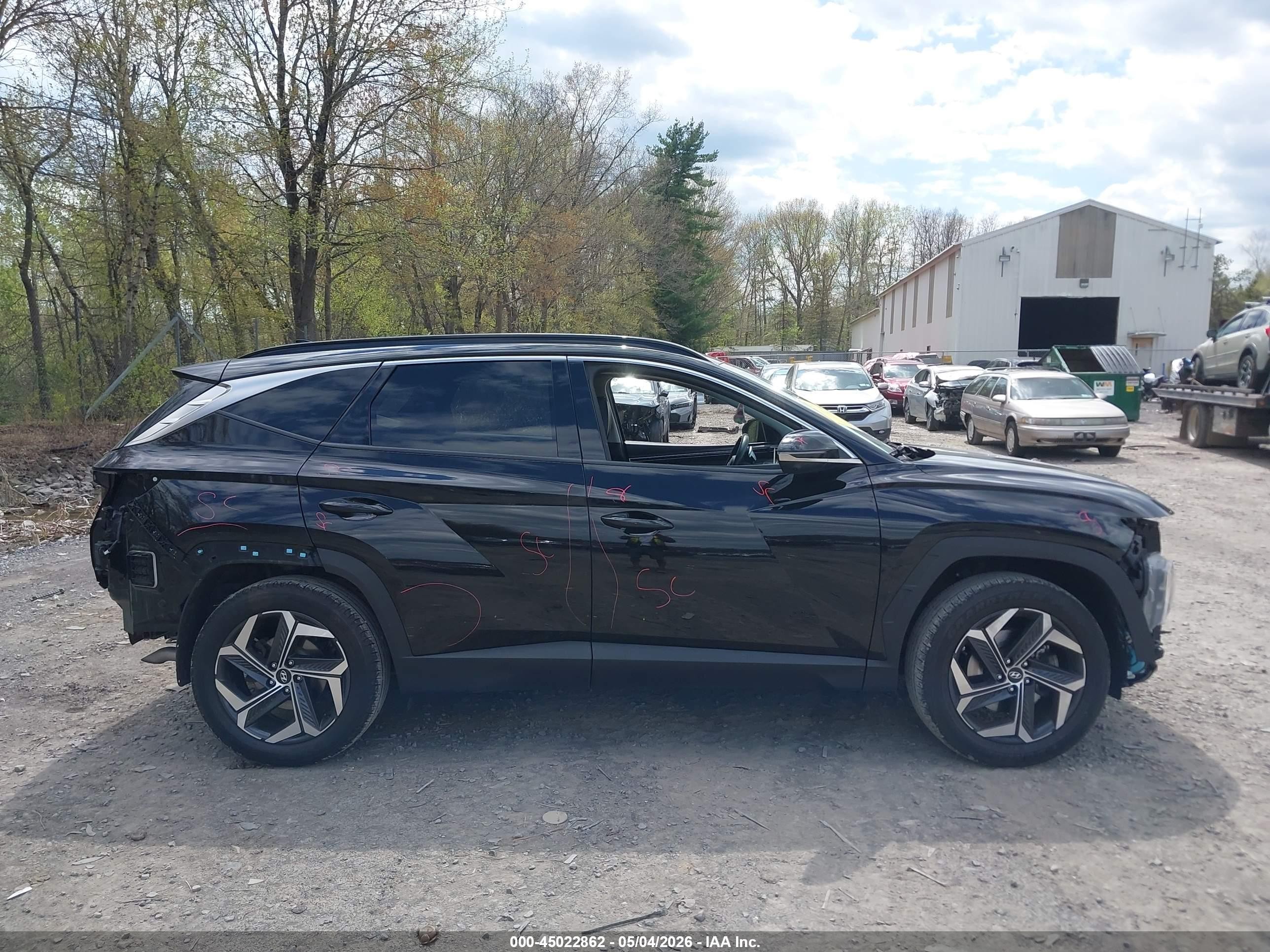 2022 Hyundai Tucson Limited Черный vin: KM8JECAE3NU133610