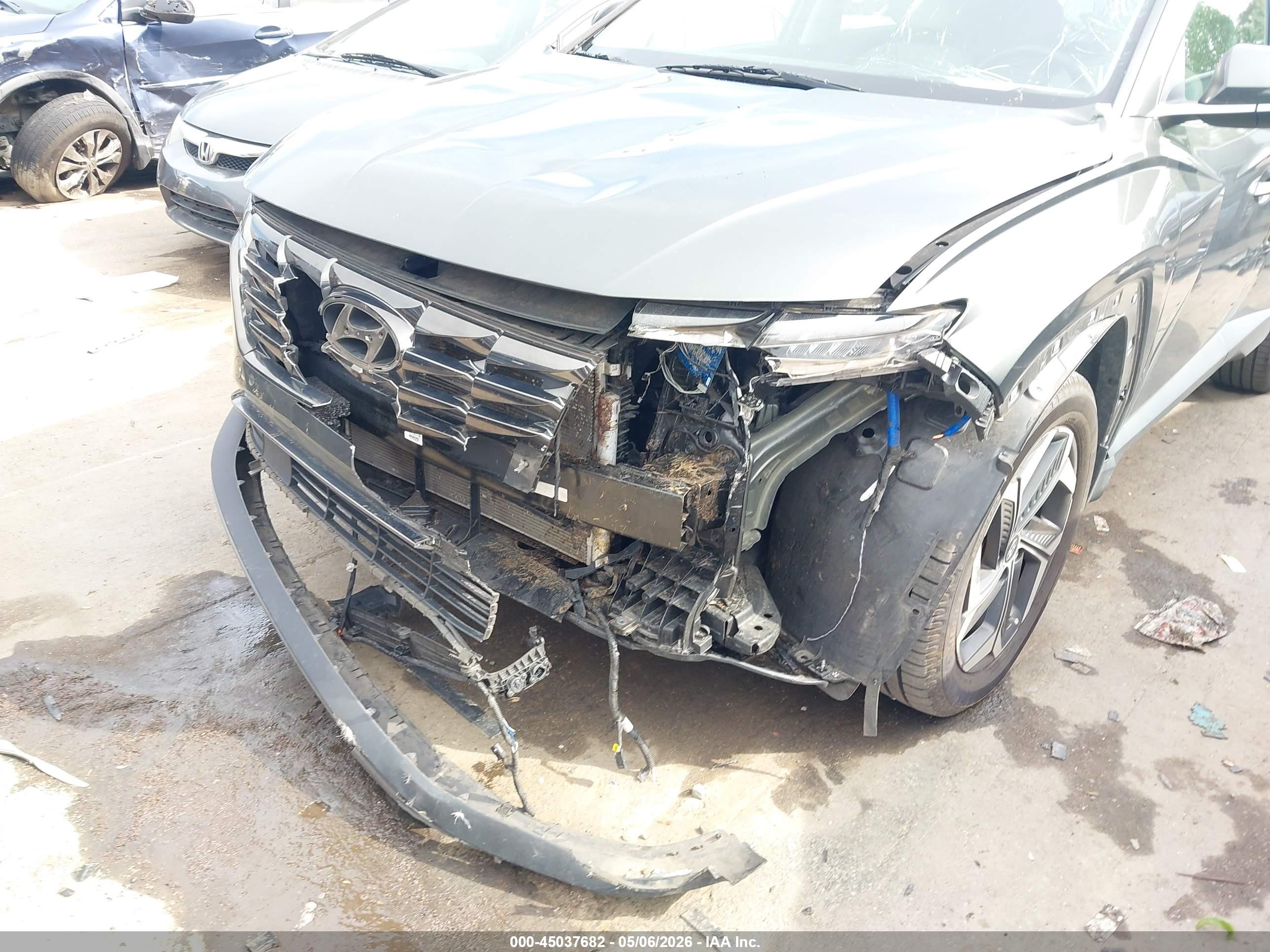 2022 Hyundai Tucson Limited Gray vin: KM8JECAE9NU060369