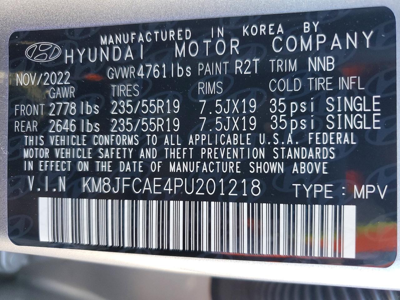 2023 Hyundai Tucson Xrt Silver vin: KM8JFCAE4PU201218