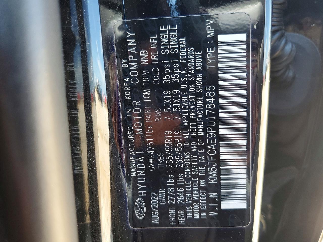 2023 Hyundai Tucson N Line Black vin: KM8JFCAE9PU178485