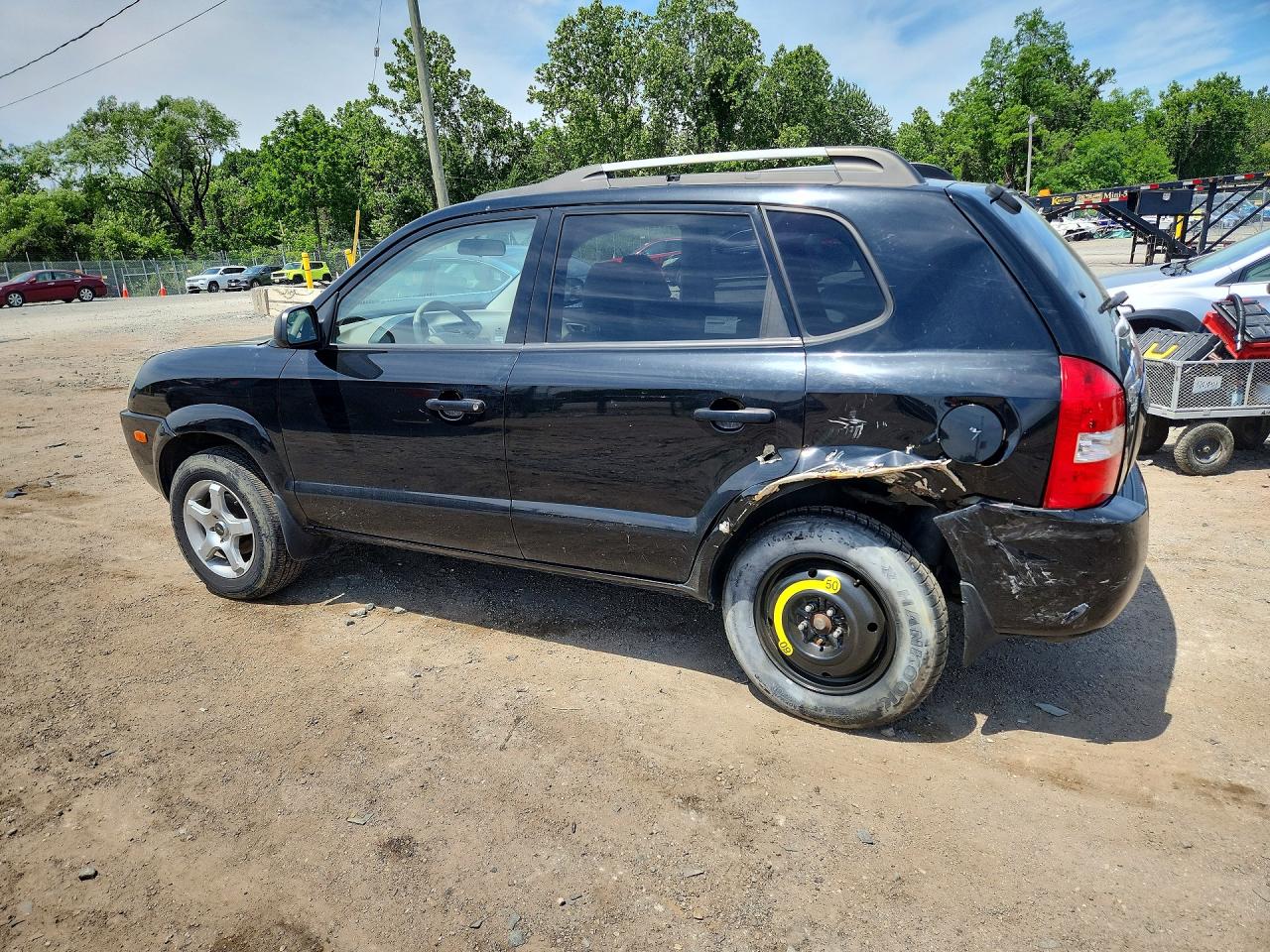 2005 Hyundai Tucson Gl Black vin: KM8JM12B05U074799