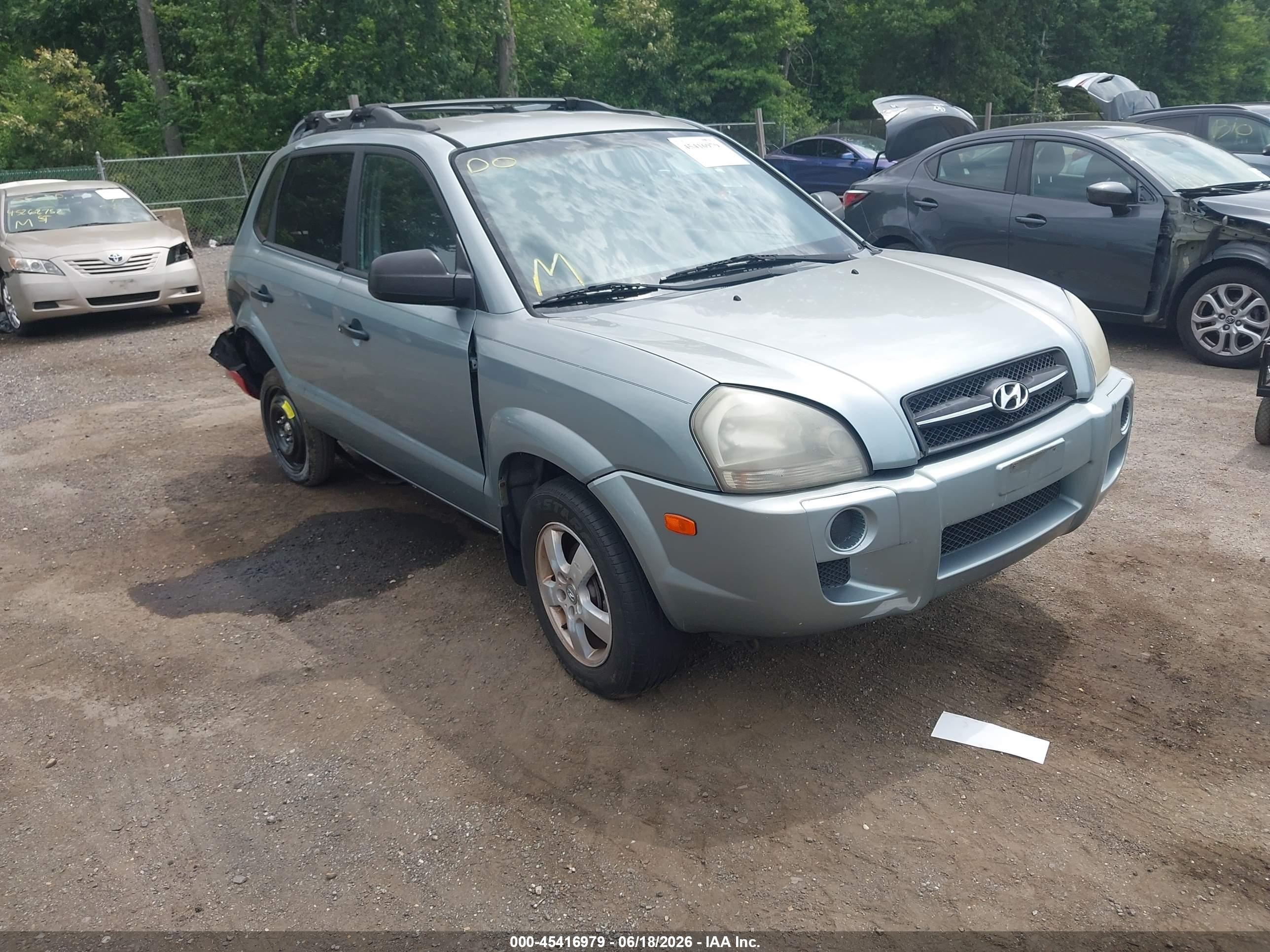 2006 Hyundai Tucson Gl Light Blue vin: KM8JM12B06U435837