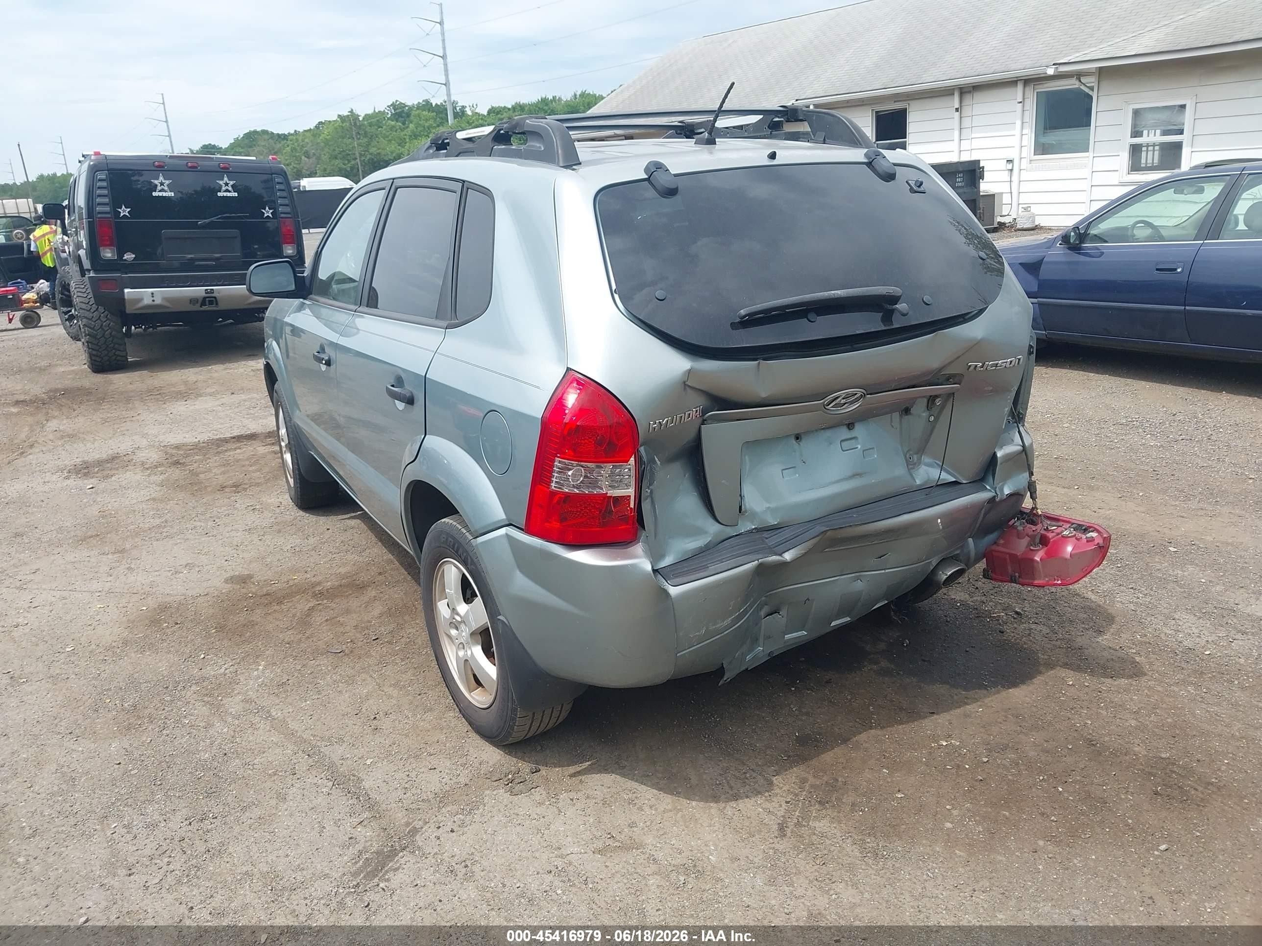 2006 Hyundai Tucson Gl Light Blue vin: KM8JM12B06U435837