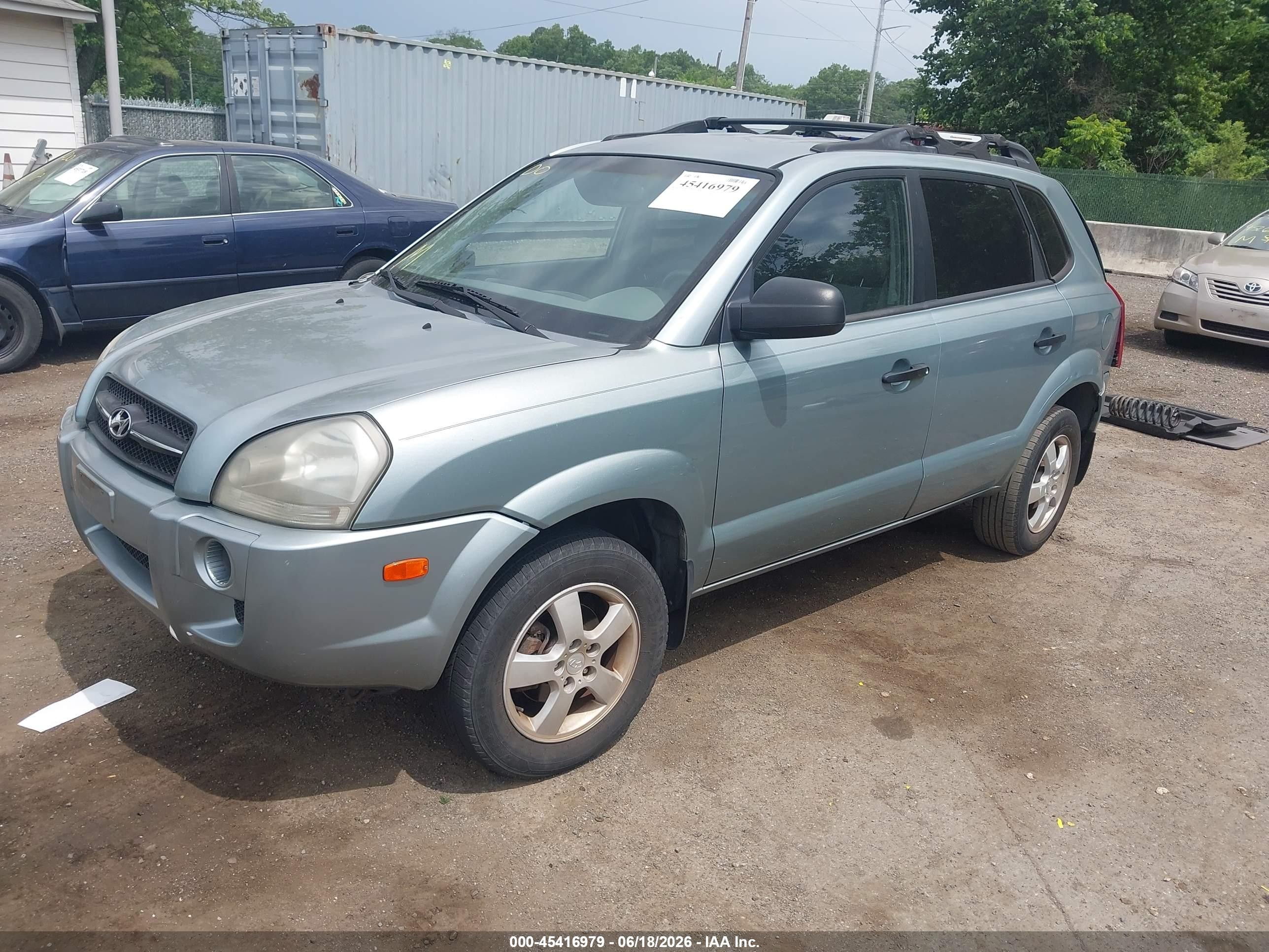 2006 Hyundai Tucson Gl Light Blue vin: KM8JM12B06U435837