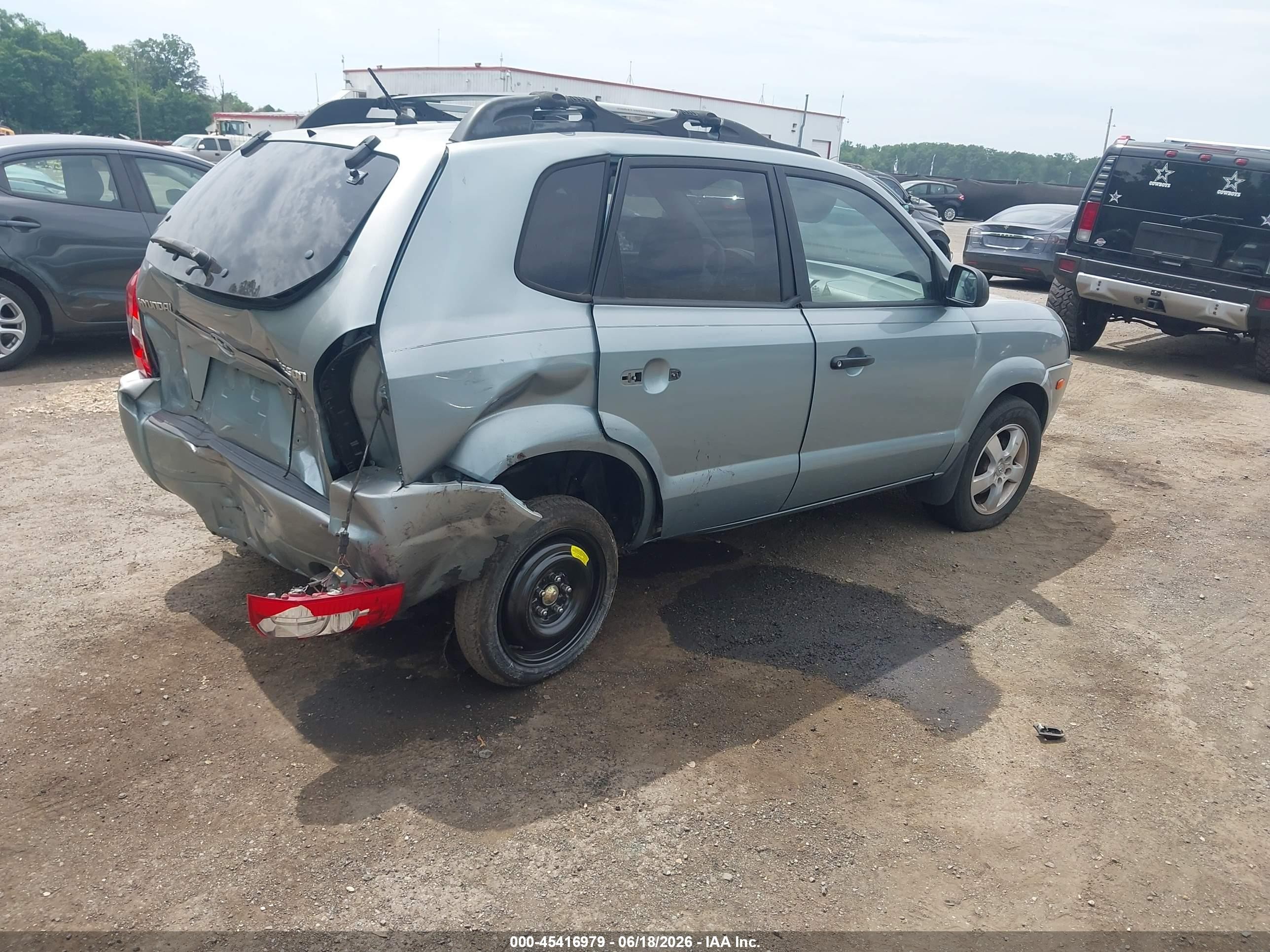 2006 Hyundai Tucson Gl Light Blue vin: KM8JM12B06U435837