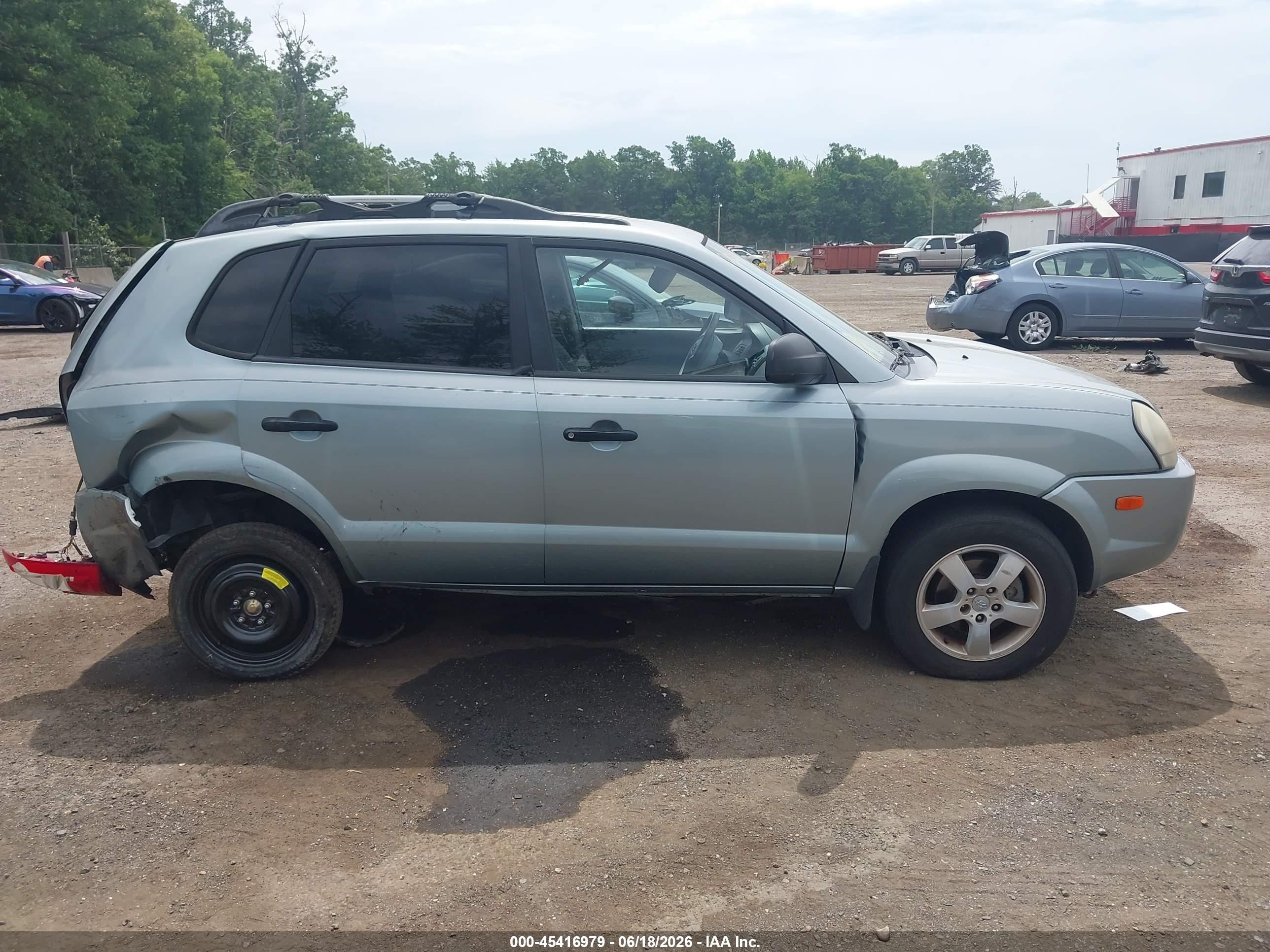 2006 Hyundai Tucson Gl Light Blue vin: KM8JM12B06U435837