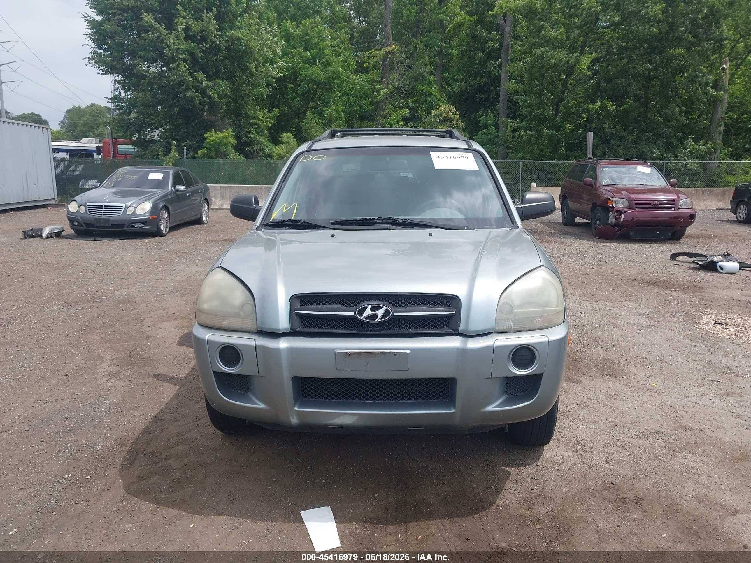 2006 Hyundai Tucson Gl Light Blue vin: KM8JM12B06U435837