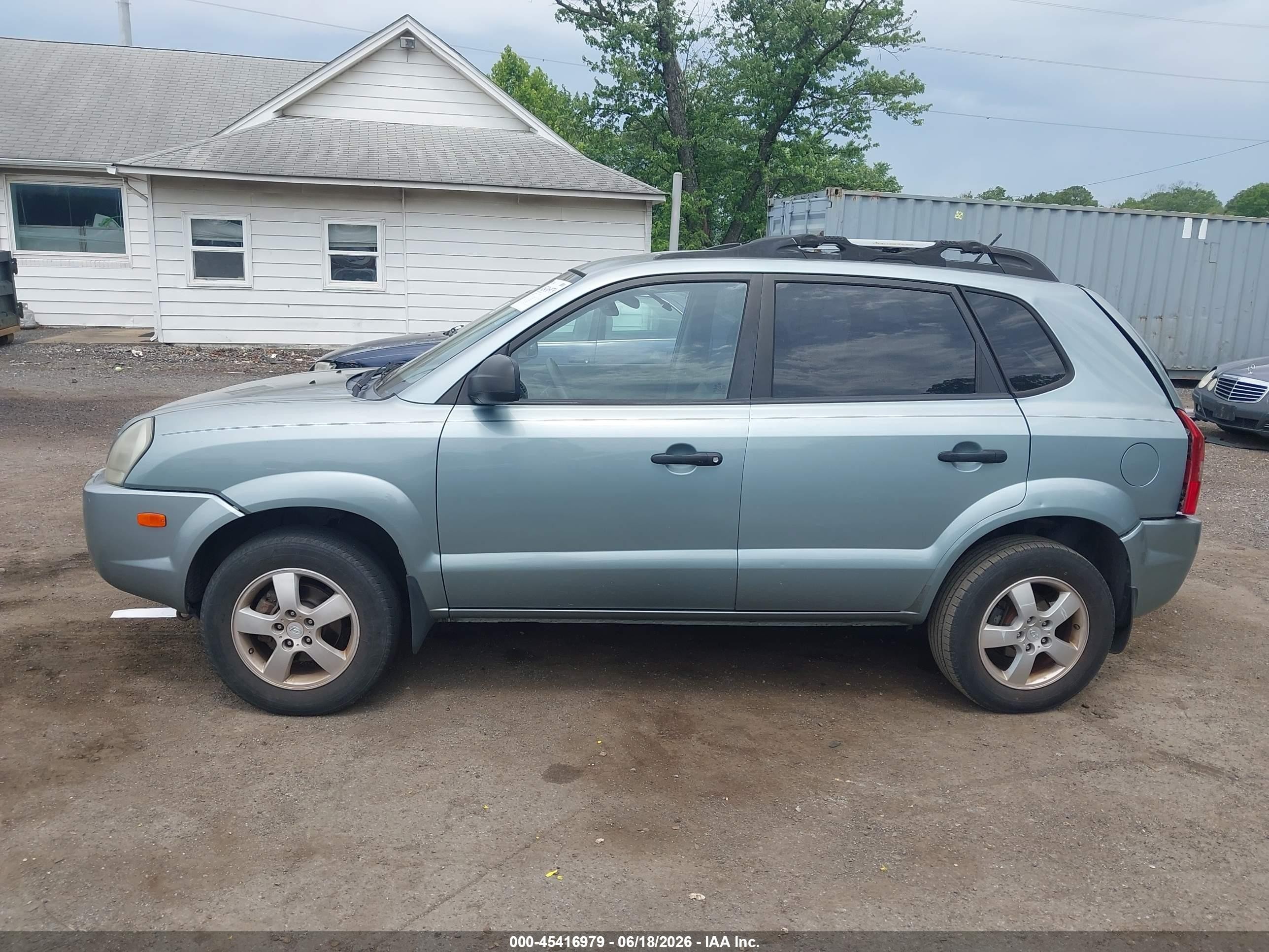 2006 Hyundai Tucson Gl Light Blue vin: KM8JM12B06U435837