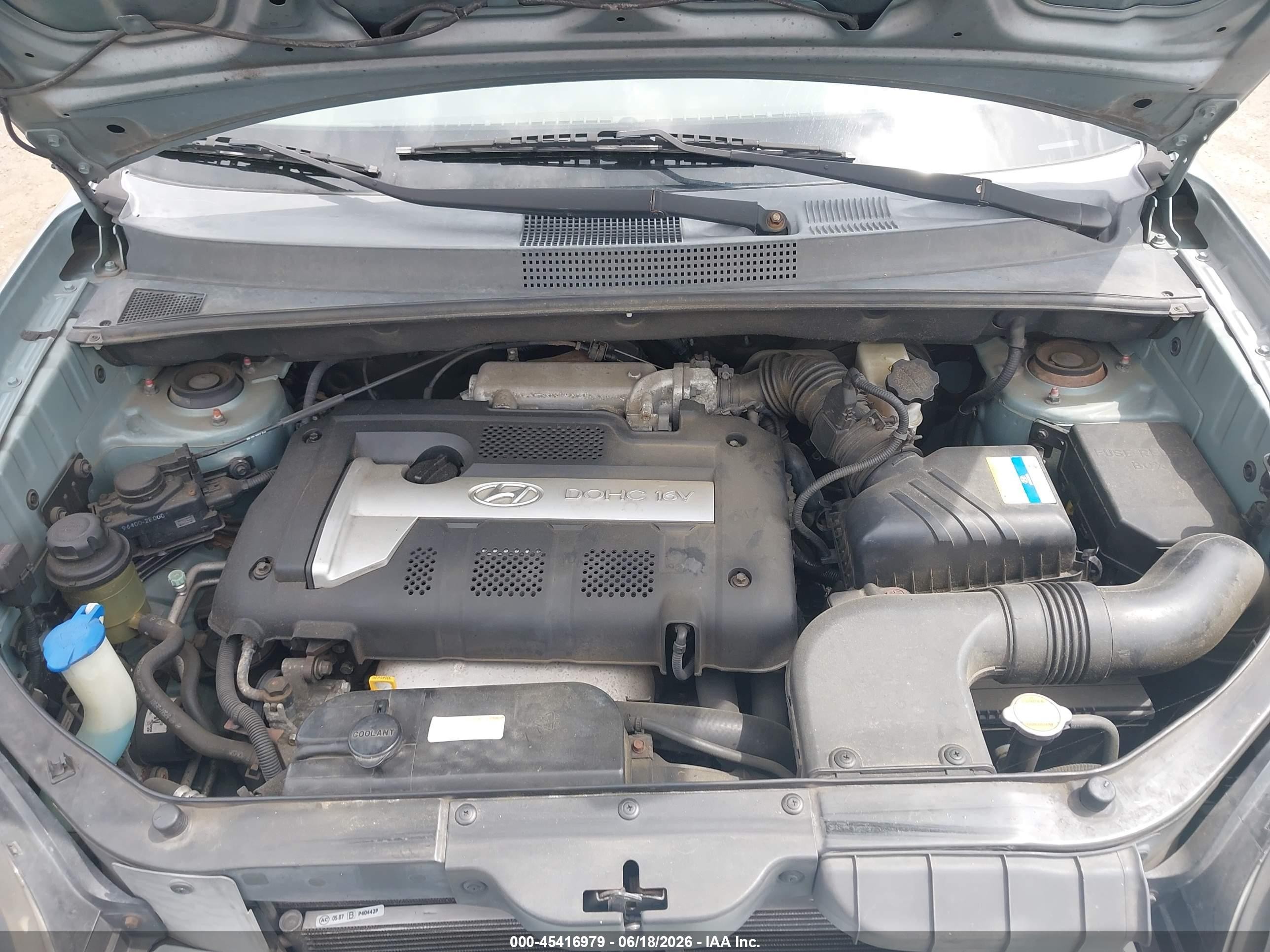 2006 Hyundai Tucson Gl Light Blue vin: KM8JM12B06U435837