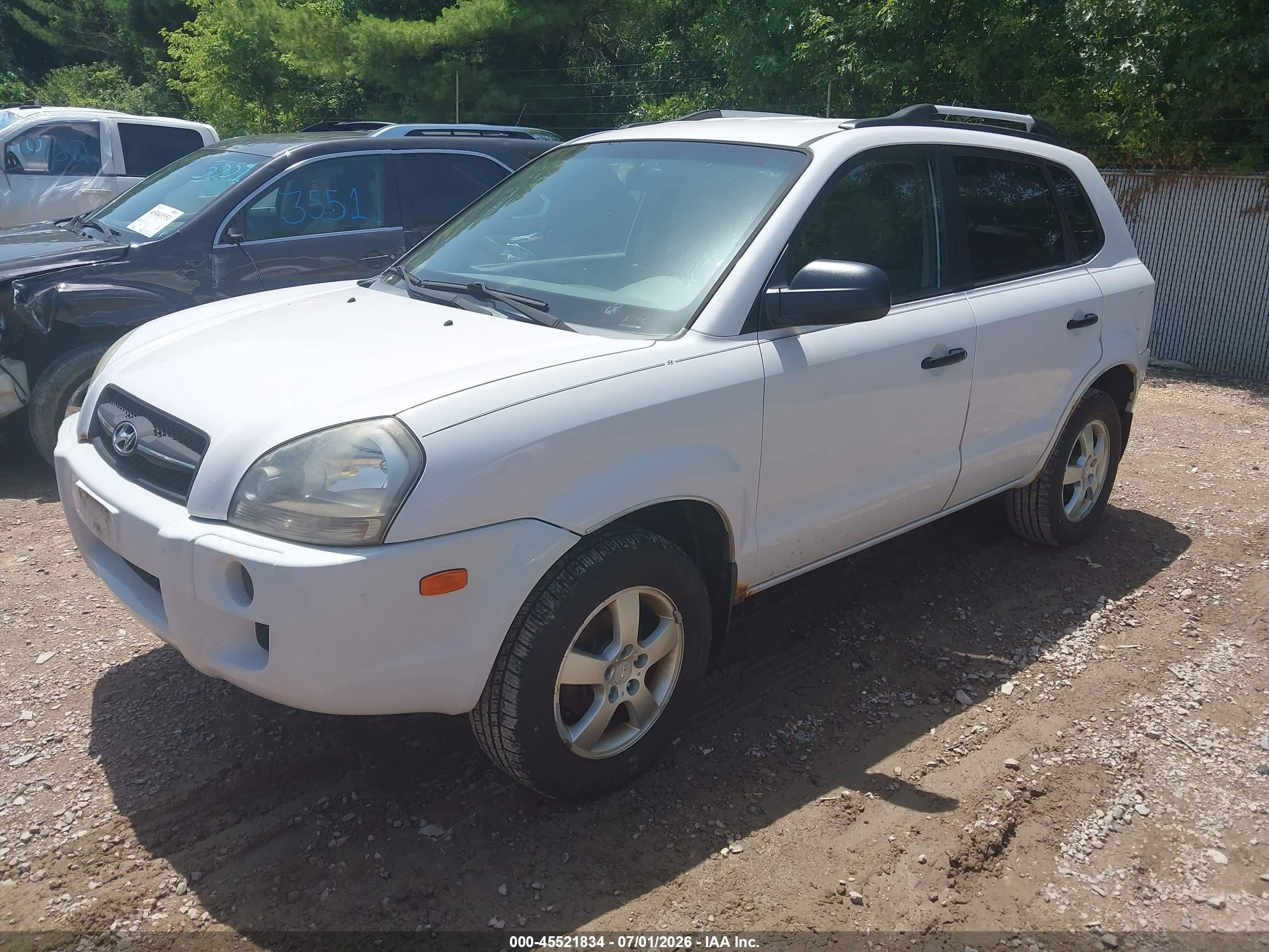 2007 Hyundai Tucson Gls Белый vin: KM8JM12B07U556725