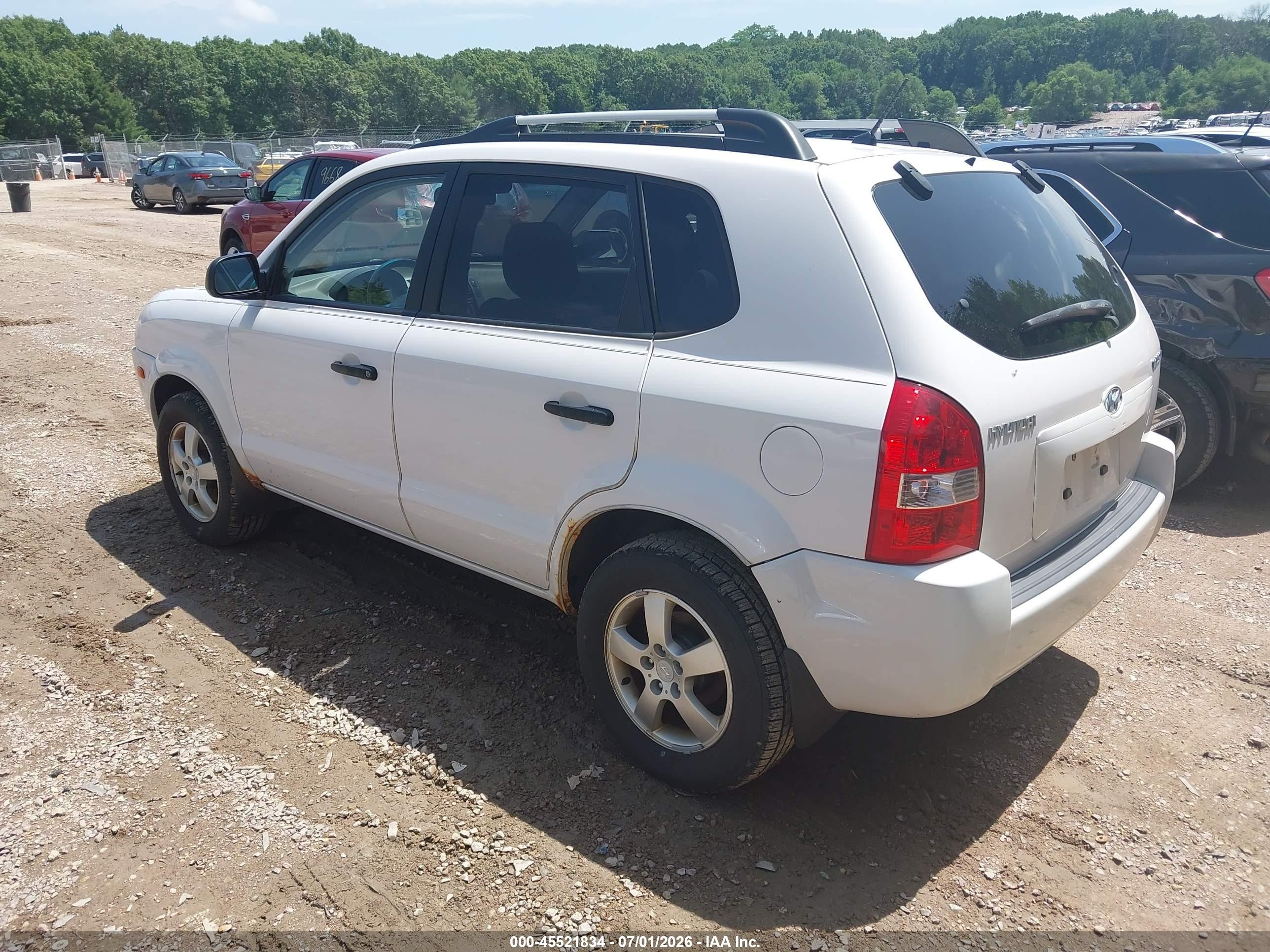 2007 Hyundai Tucson Gls Белый vin: KM8JM12B07U556725