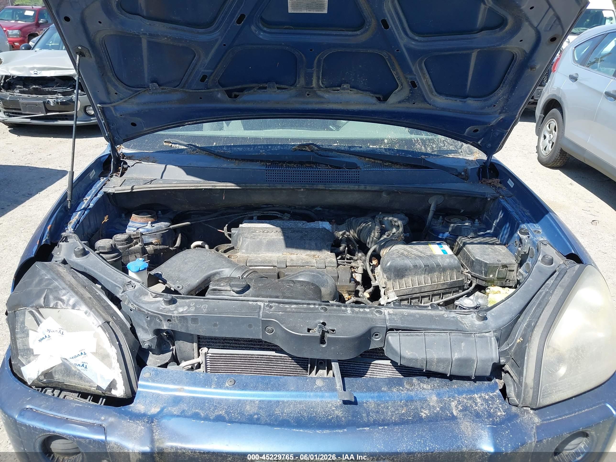 2008 Hyundai Tucson Gls Blue vin: KM8JM12B08U828854