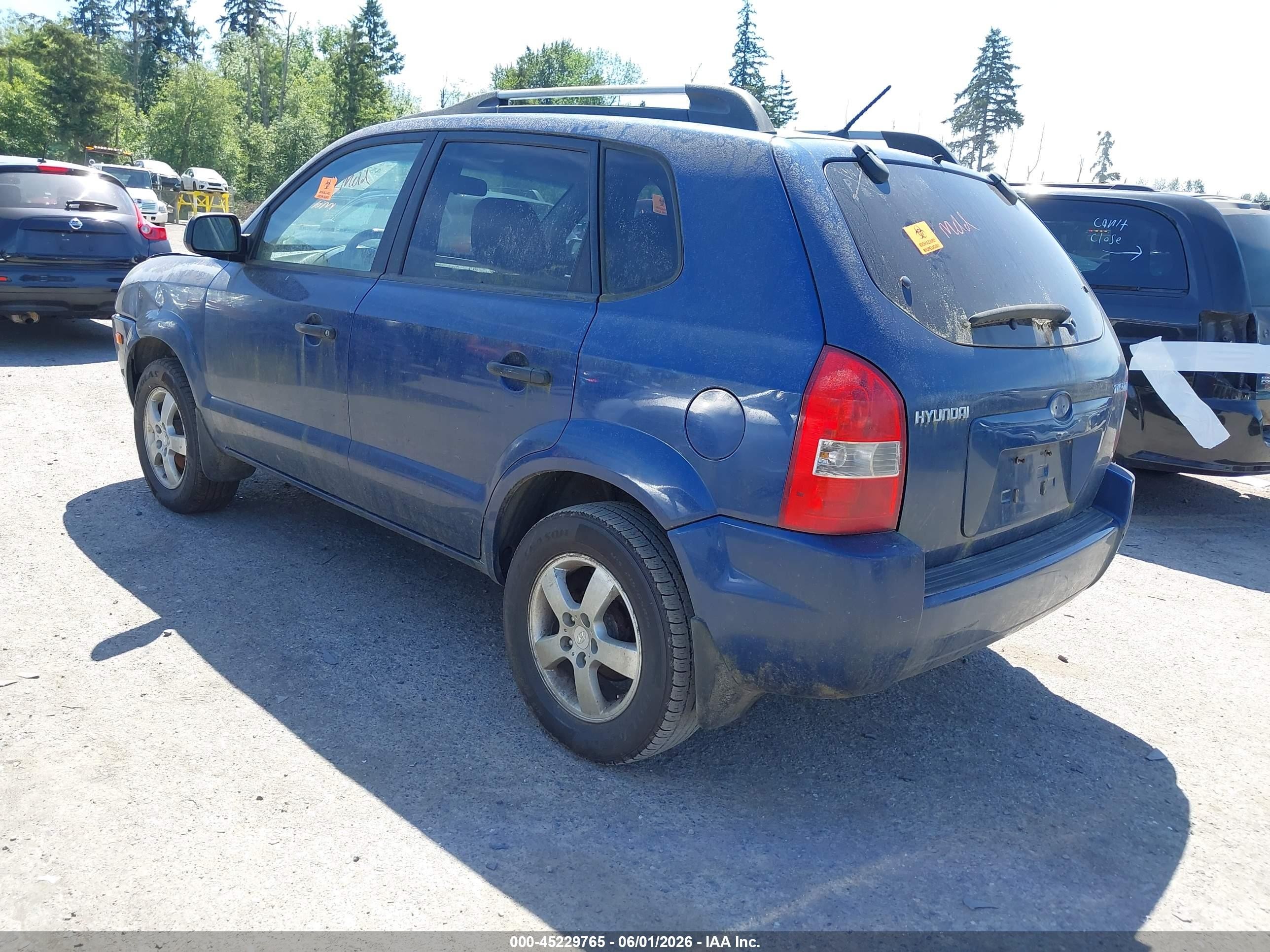 2008 Hyundai Tucson Gls Blue vin: KM8JM12B08U828854