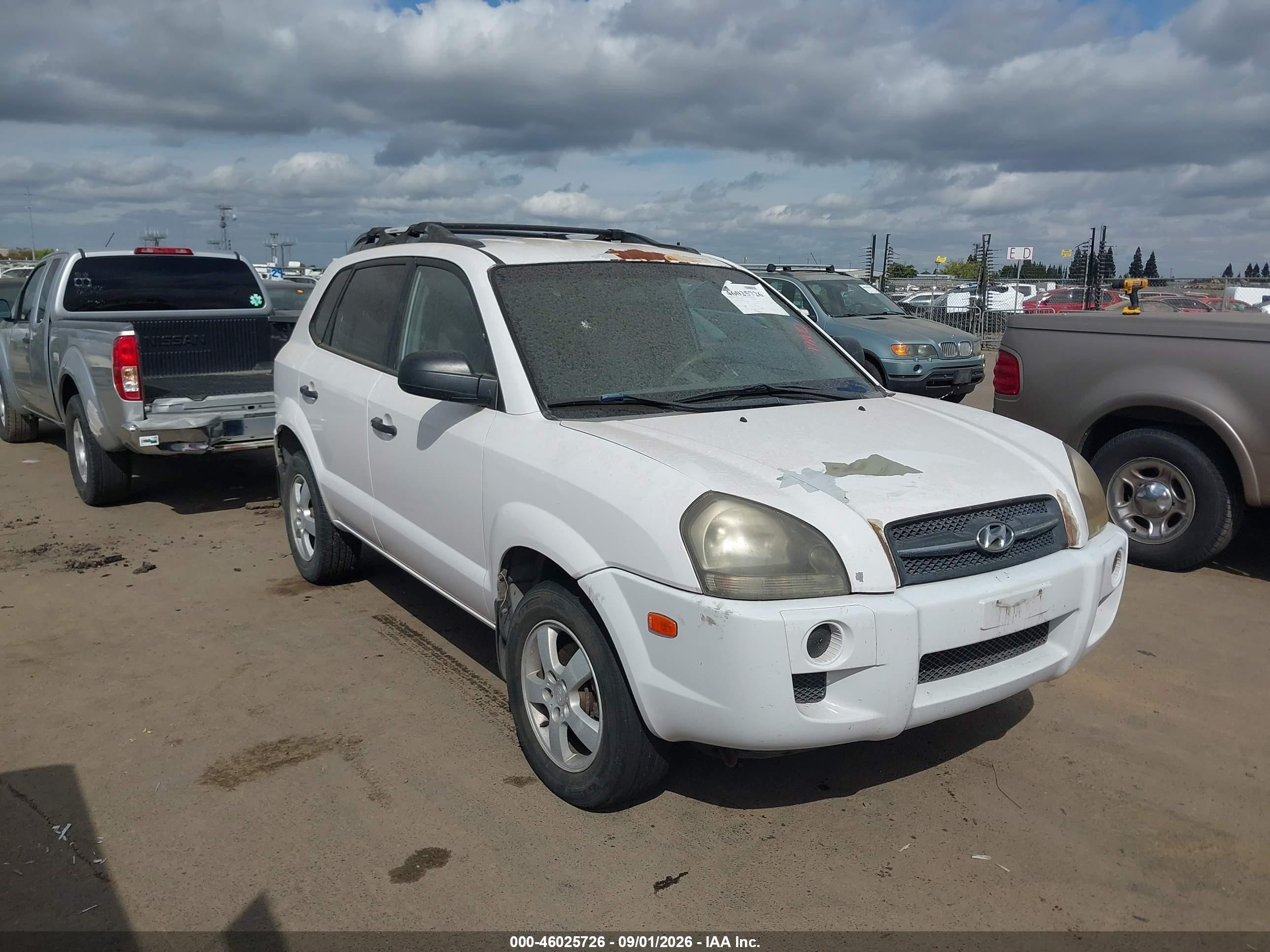 2006 Hyundai Tucson Gl White vin: KM8JM12B16U413913