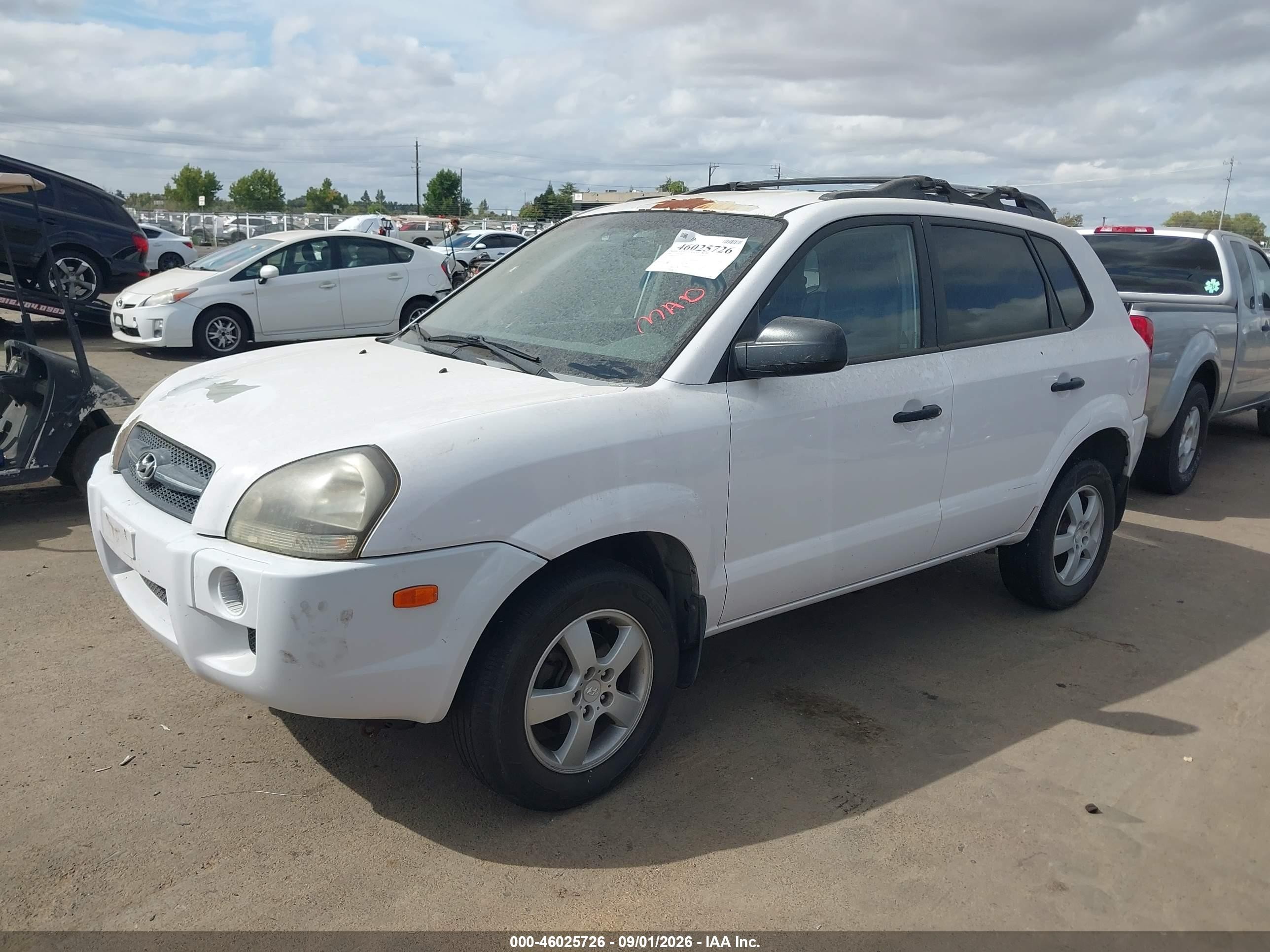 2006 Hyundai Tucson Gl White vin: KM8JM12B16U413913