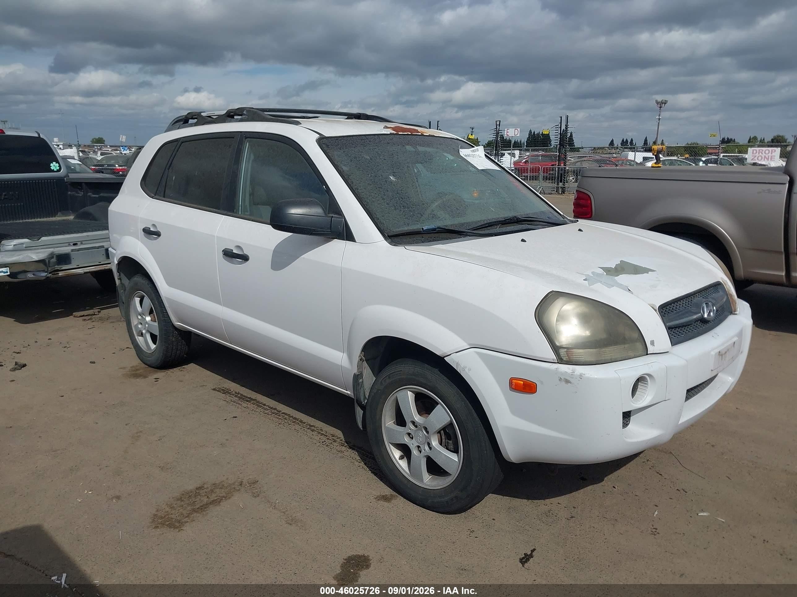 2006 Hyundai Tucson Gl Белый vin: KM8JM12B16U413913